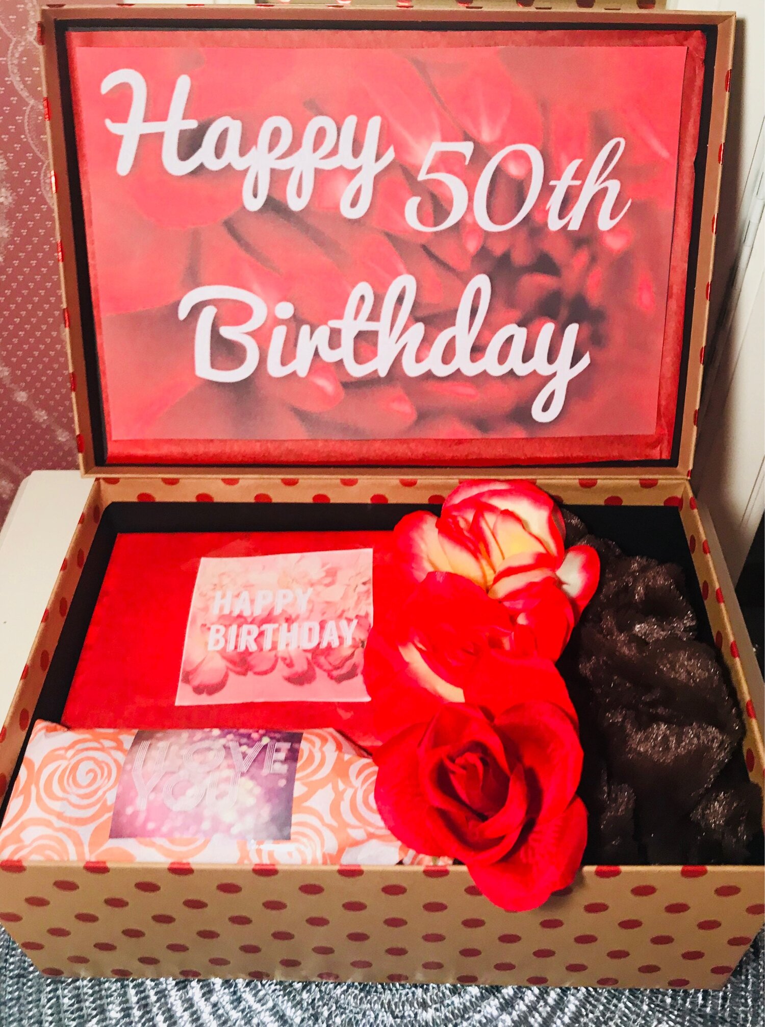 50th Birthday Gifts For Women, 50 Year Old Birthday Gifts For Women, Happy  50th Birthday Basket Gifts Box for Best Friends Female Mom Wife Daughter
