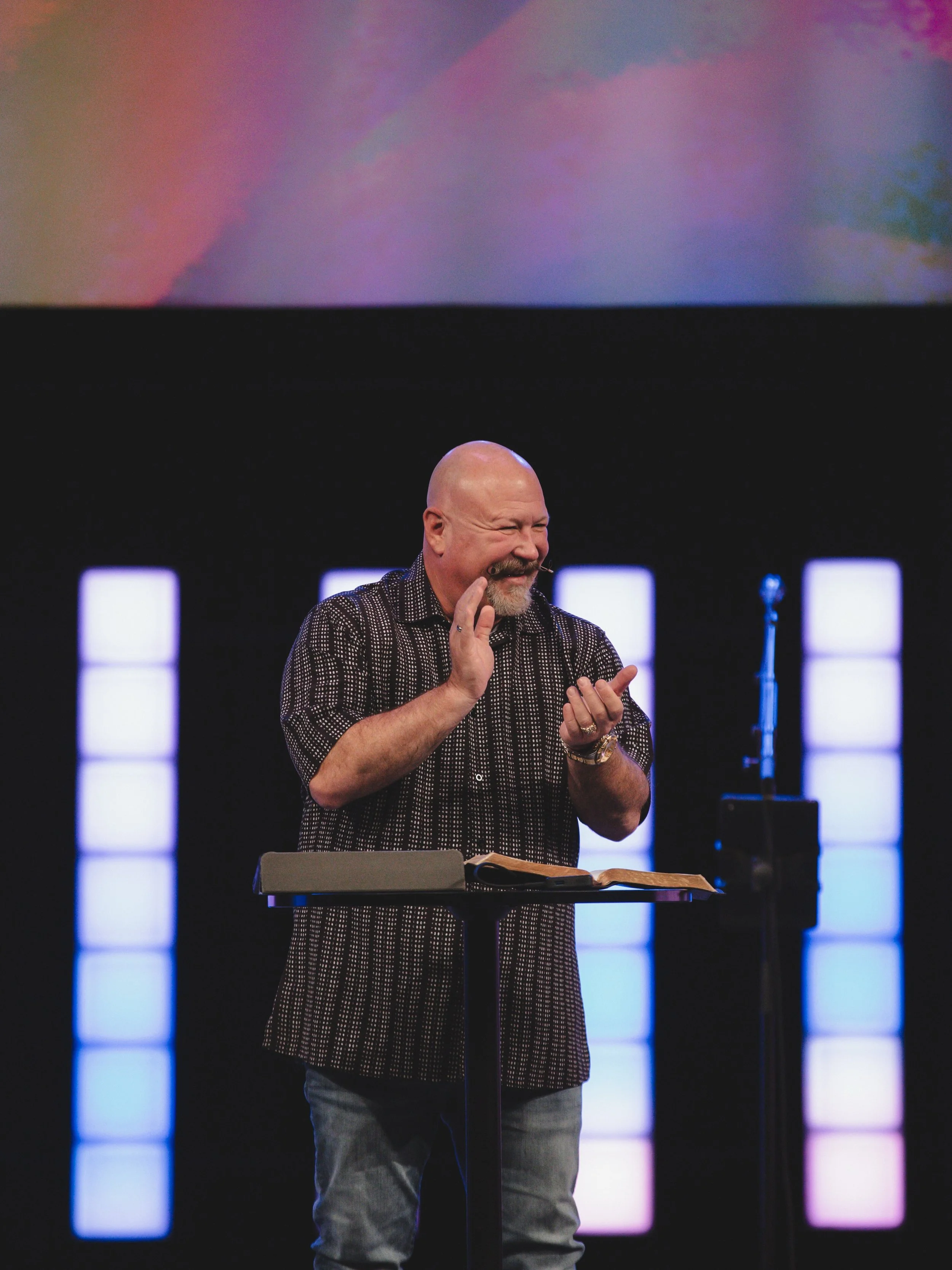 Communion Sunday with Pastor Brad back in the house! The word spoken this morning, tying passover to the cross, was one of great depth and width. We will be taking it in all week! 

Just a reminder to turn in those last minute first fruits cards &mda
