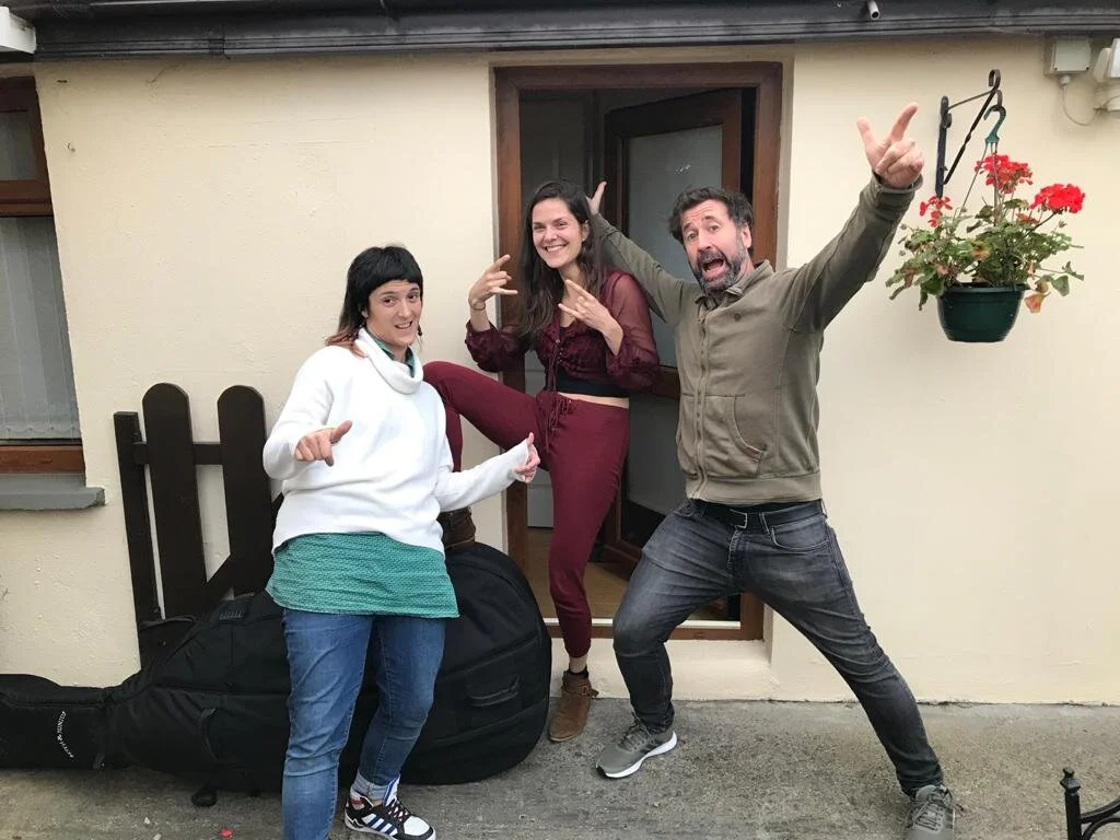 Me and my band. Alice Grollero: bass & Dave Hingerty: drums (Glen Hansard, Josh Ritter).