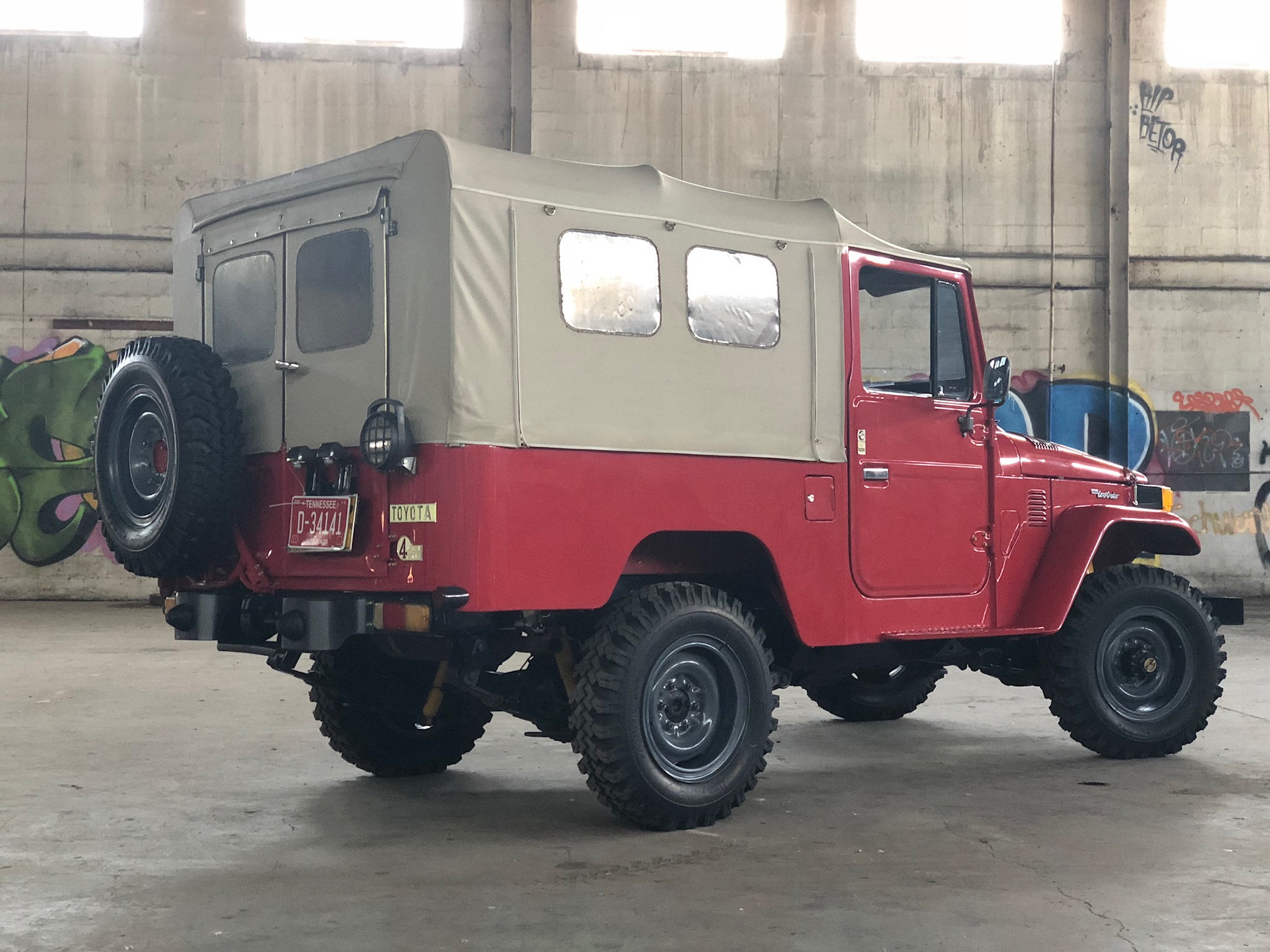 for sale red 1981 toyota land cruiser fj43 soft top overland motor vintage restored fj43s for sale overland motor 1981 toyota land cruiser fj43 soft top