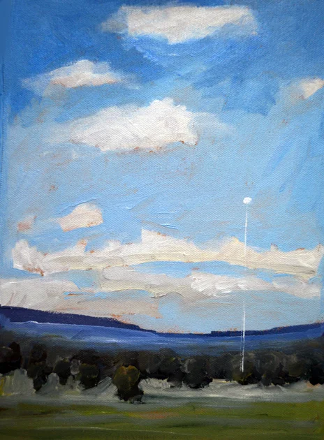 Sue Michael, Mid North Road, 2018, acrylic on board, 20 x 30 cm