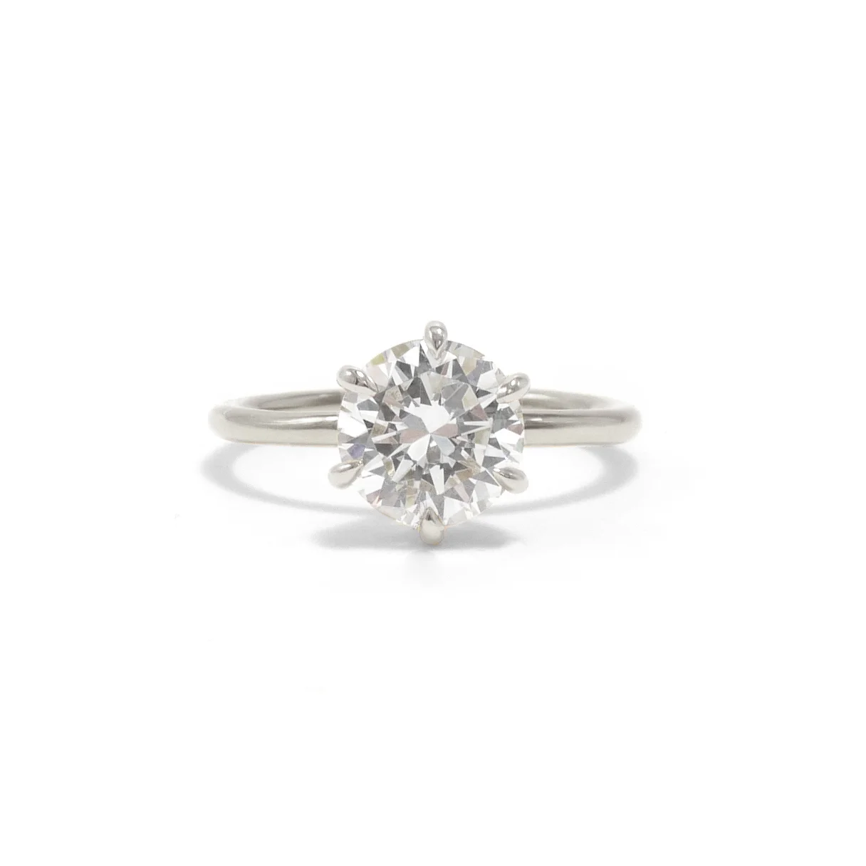 Brilliant Six Prong Solitaire Engagement Ring