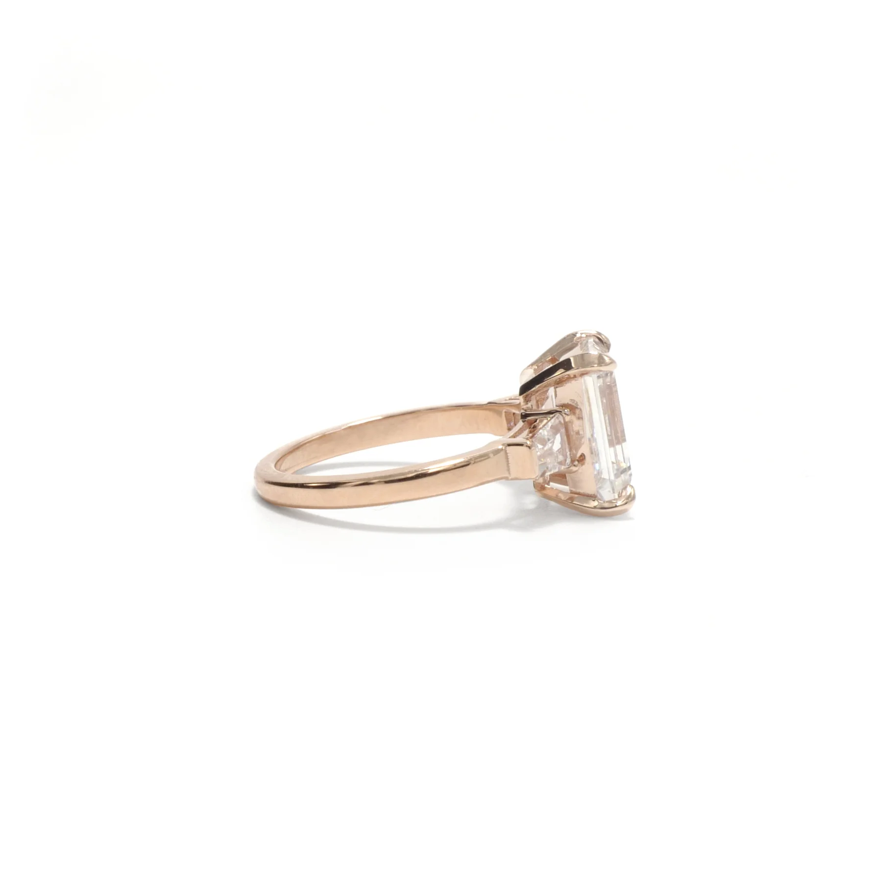Grace Kelly inspired emerald cut engagement ring