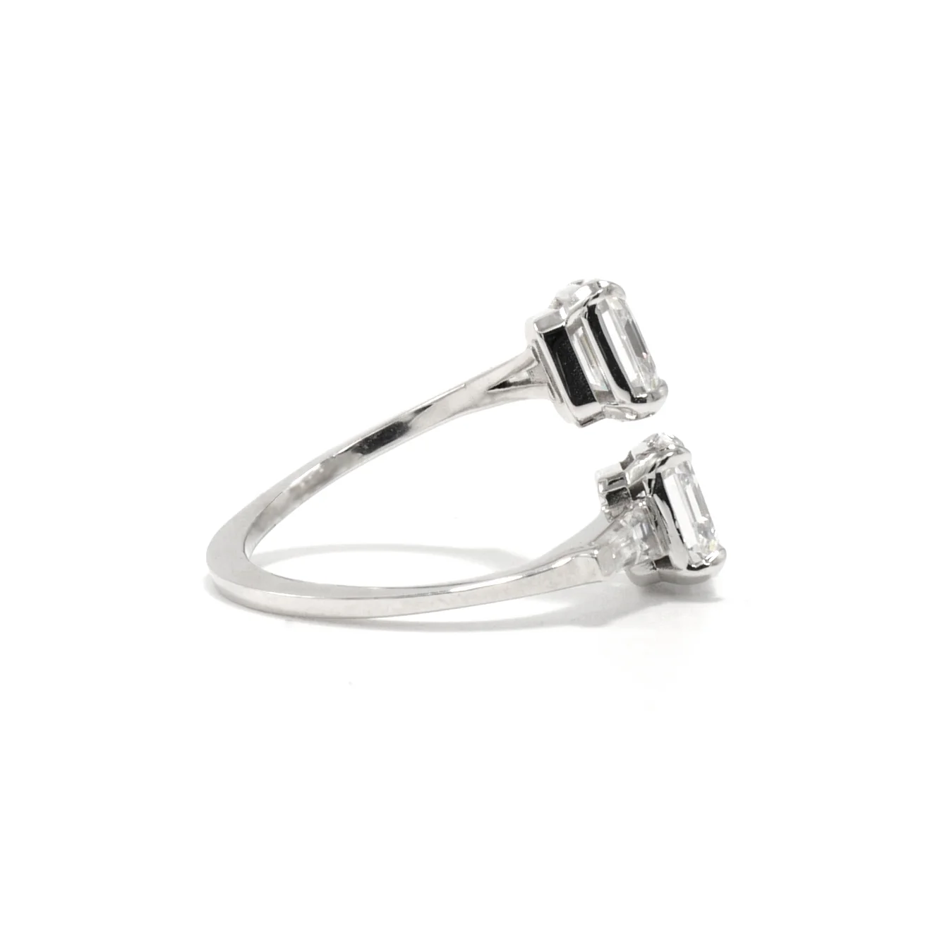 Open Wrap Asscher Cut Engagement Ring