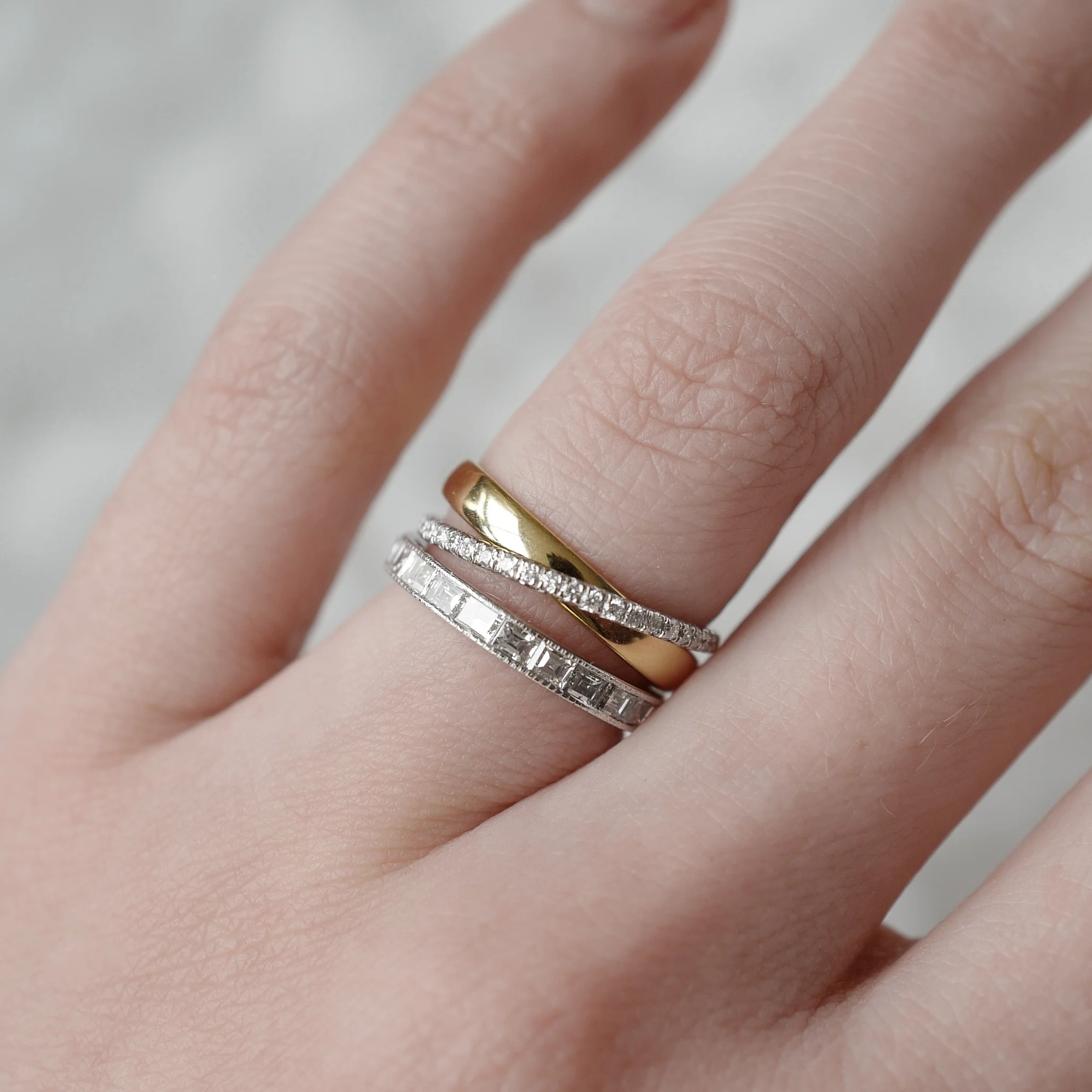 Art Deco Baguette Diamond Eternity Band