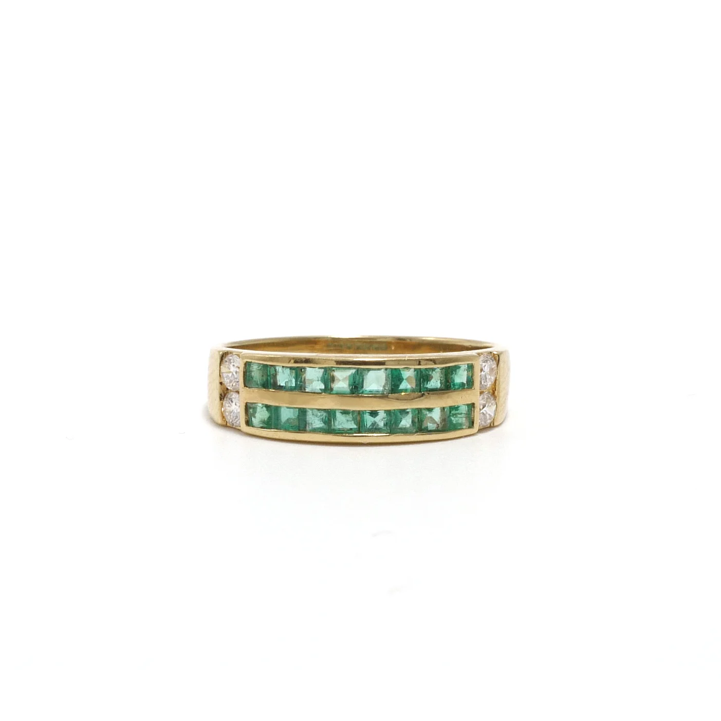Emerald and Diamond Vintage Band