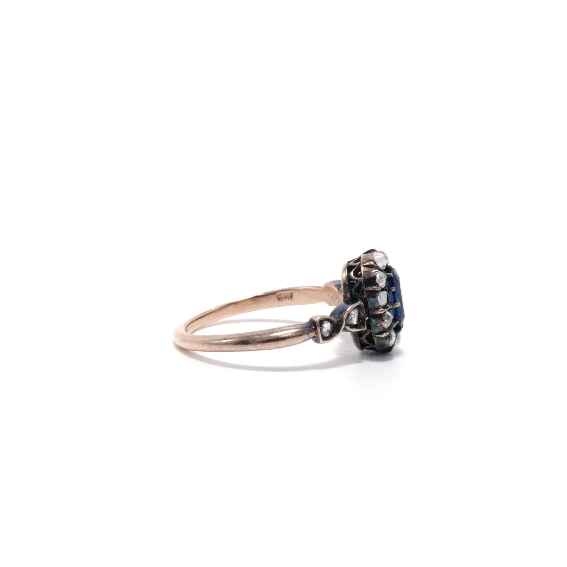 Georgian sapphire and diamond ring