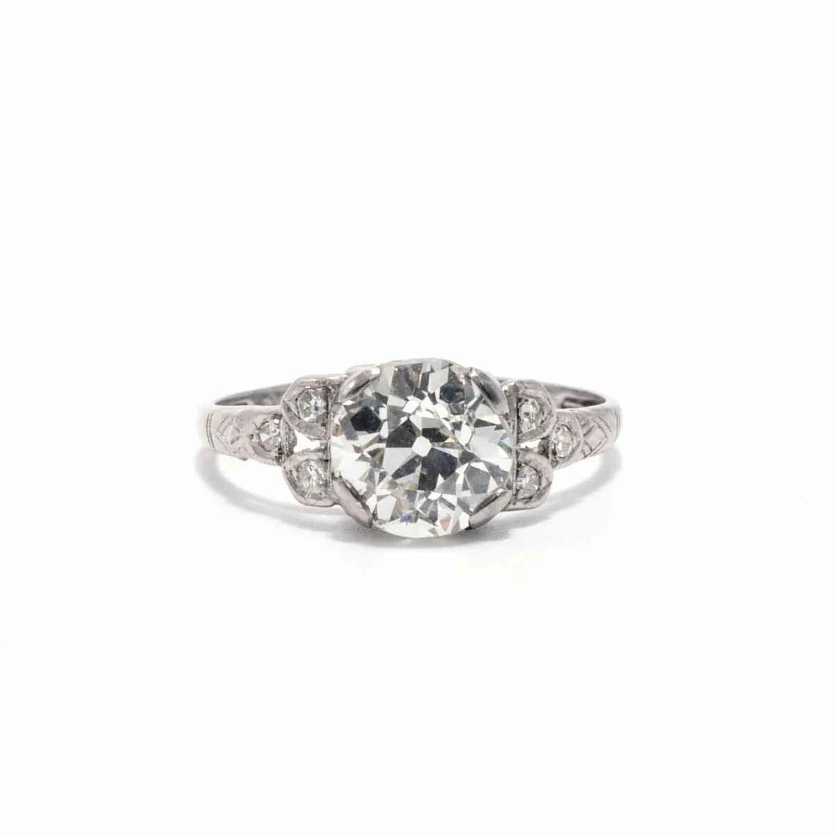Edwardian European Cut Engagement Ring