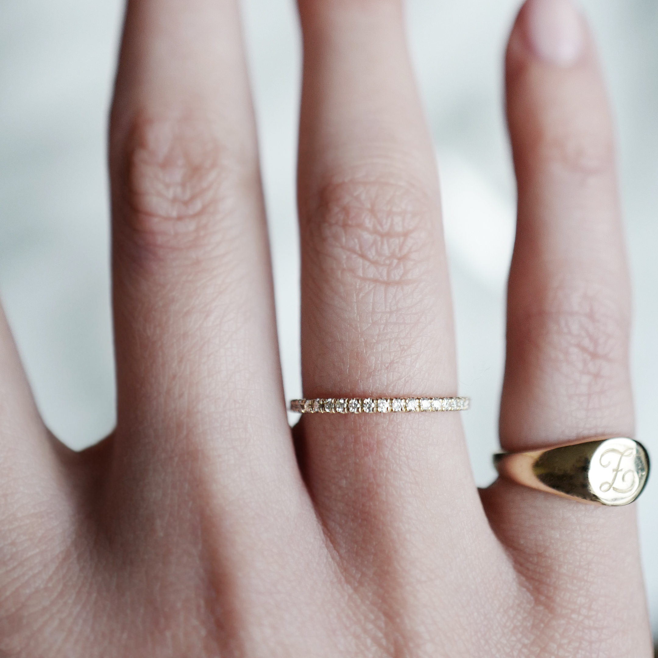 Delicate Pave Diamond Band
