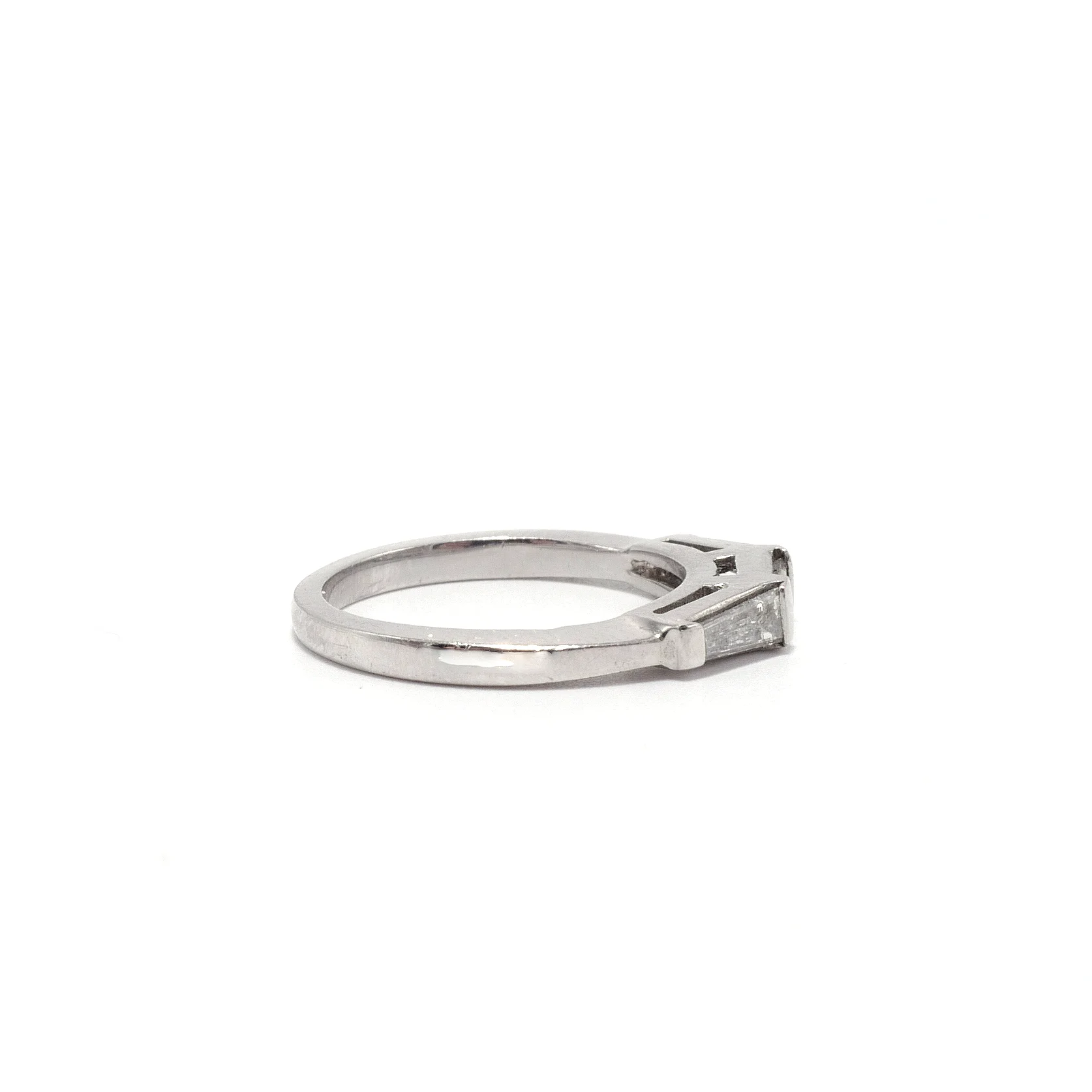 Vintage Baguette Diamond Wedding Band