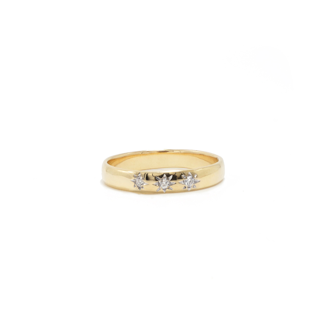 Petite Diamond Star Wedding Band