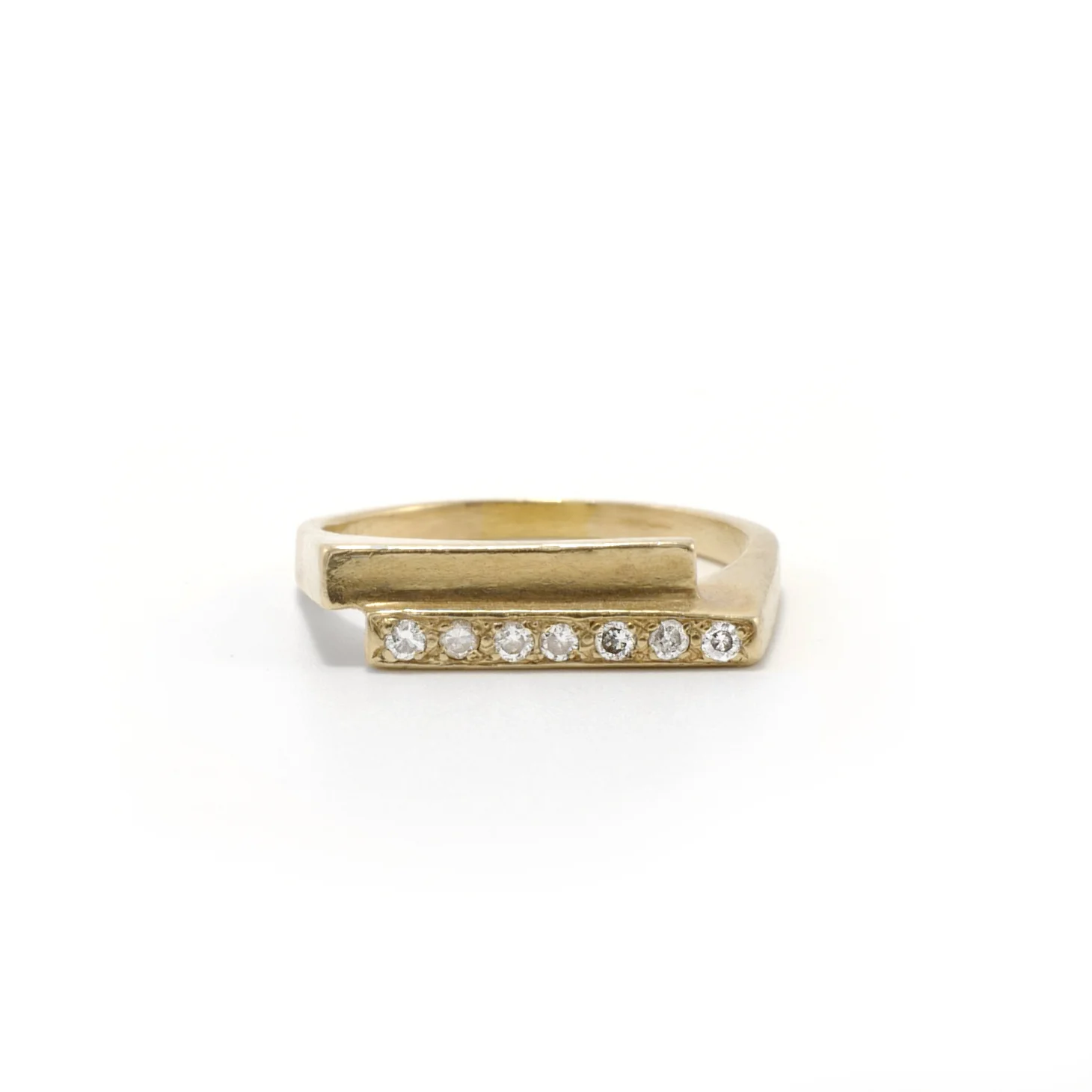 Pave Diamond Bypass Ring