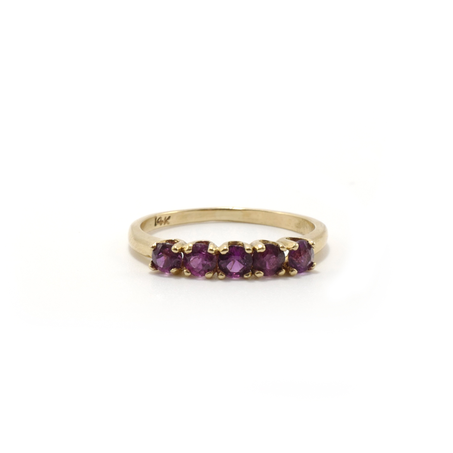 Vintage Amethyst and Diamond band