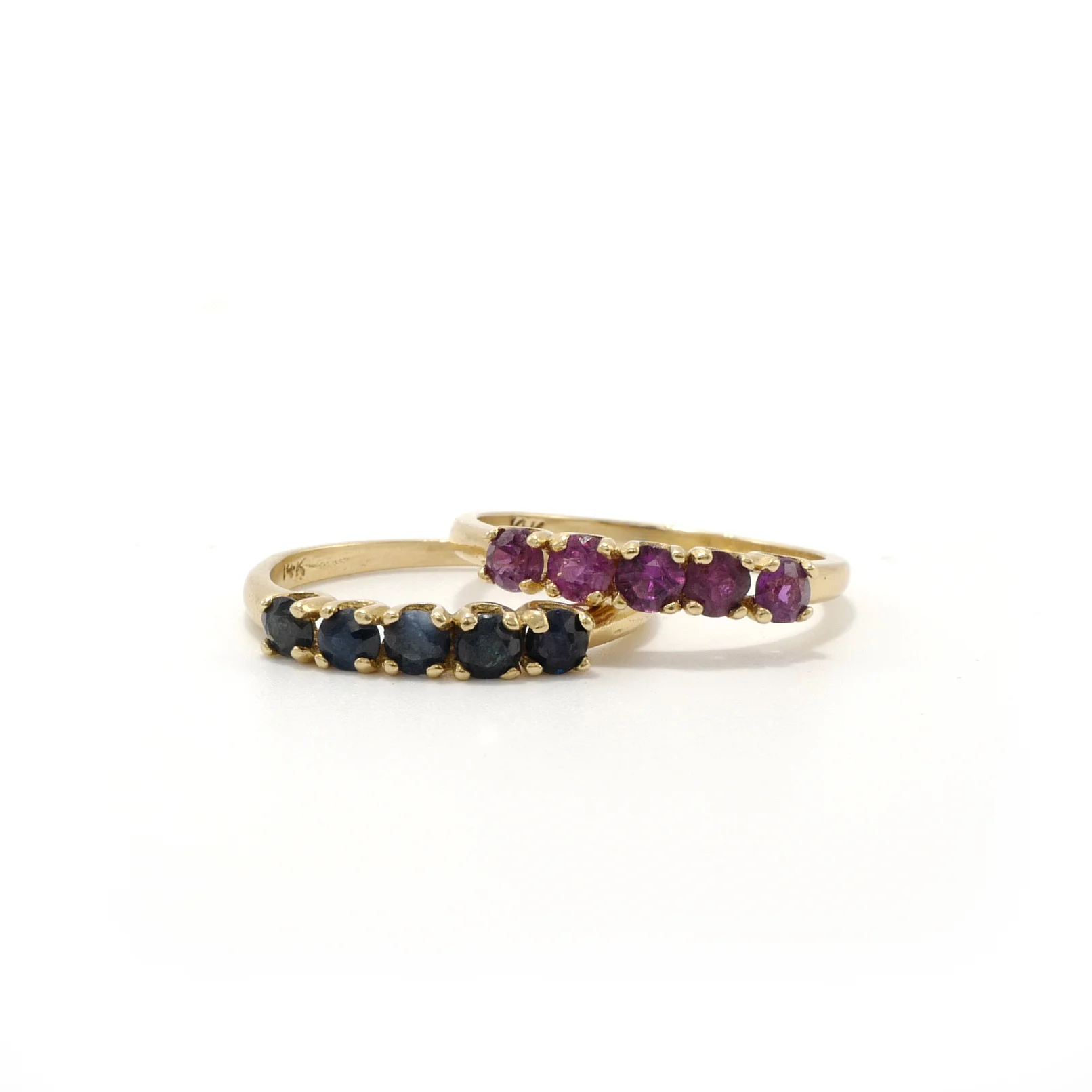 Vintage Amethyst and Diamond band