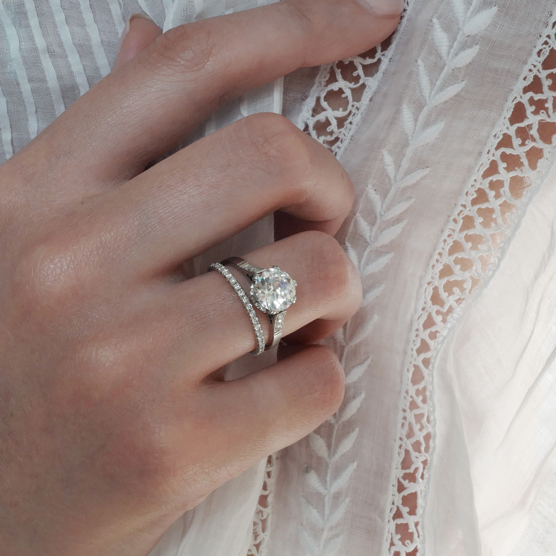 Edwardian old European Cut Ring