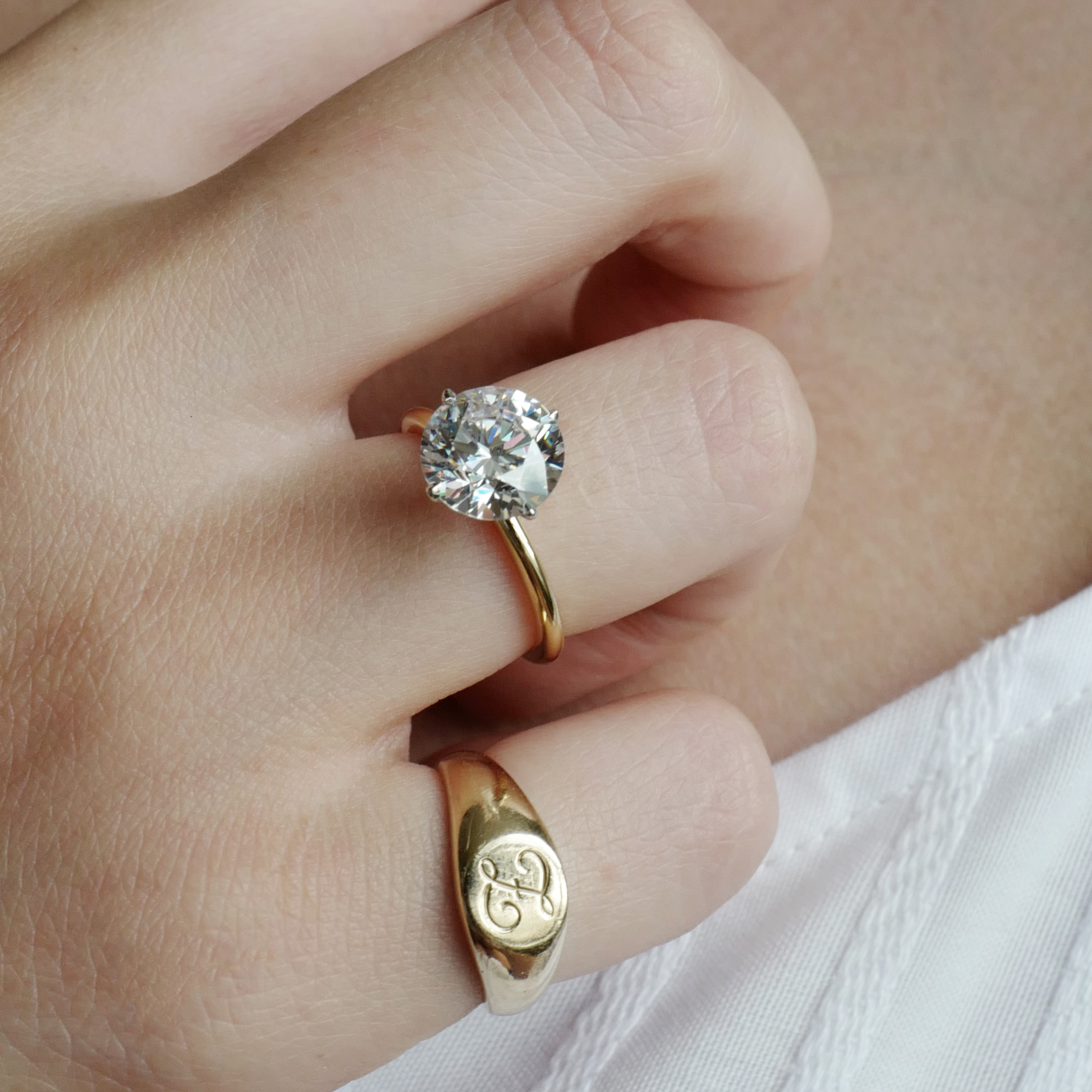 four prong solitaire engagement ring