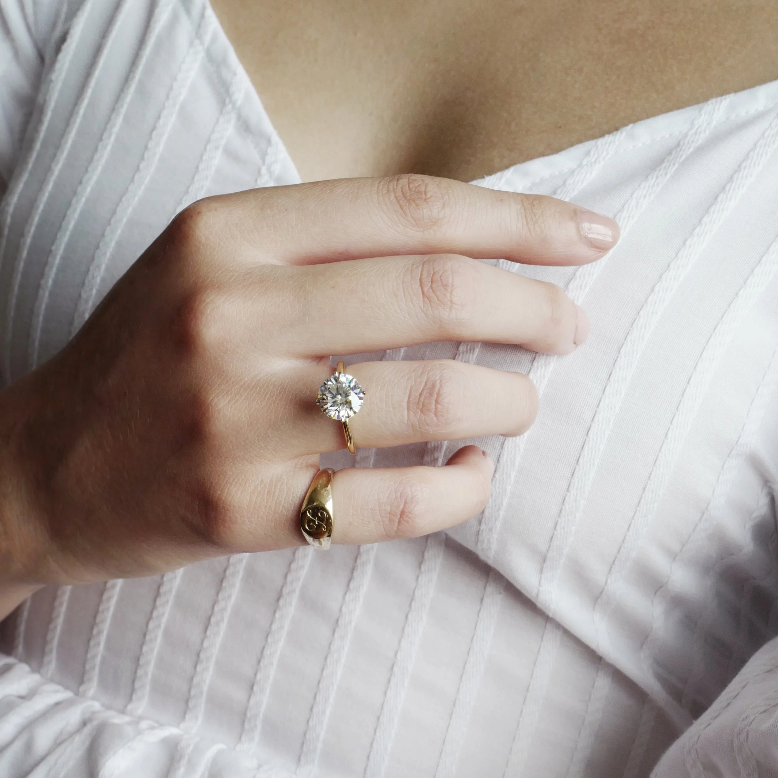 four prong solitaire engagement ring
