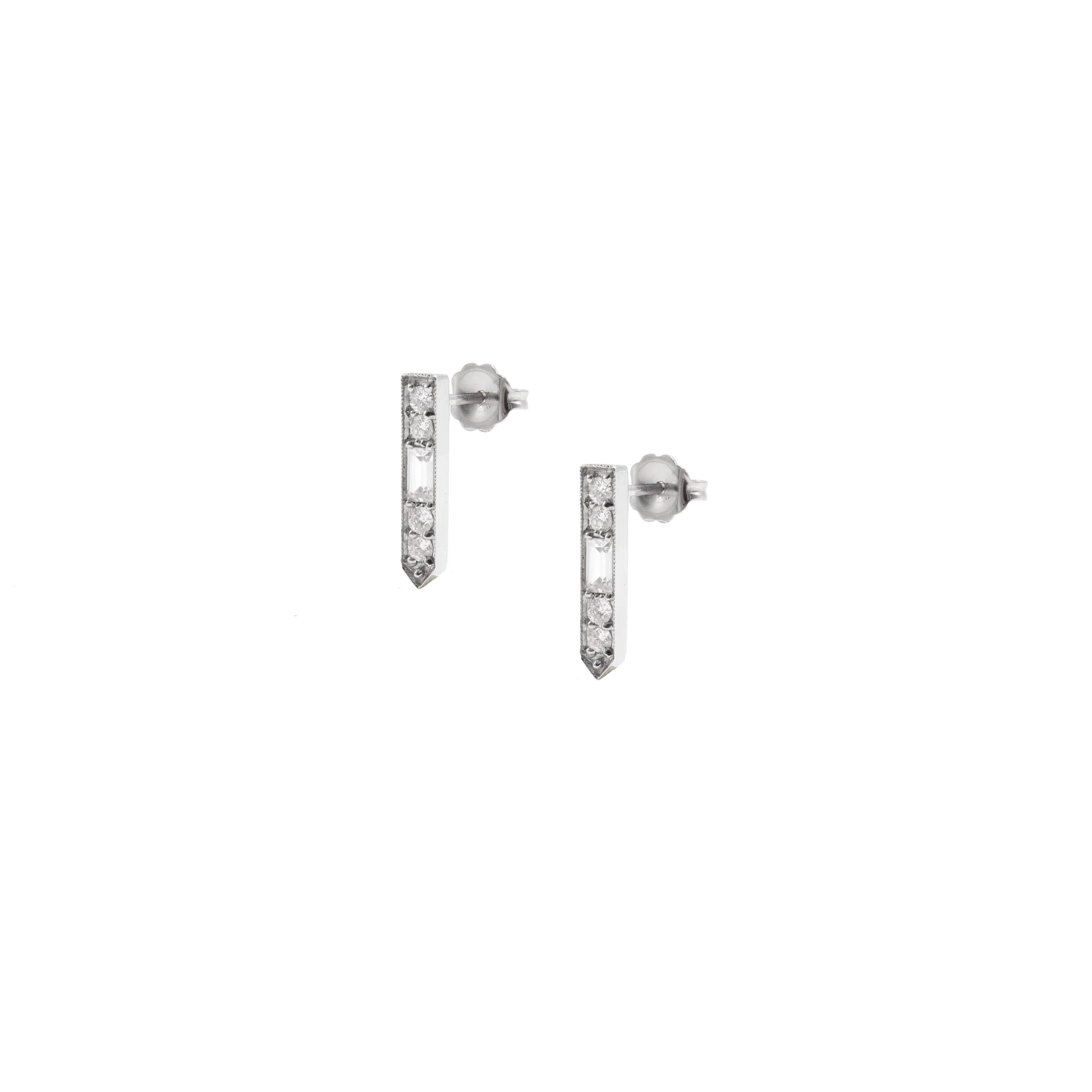 brilliant cut diamond fringe earrings