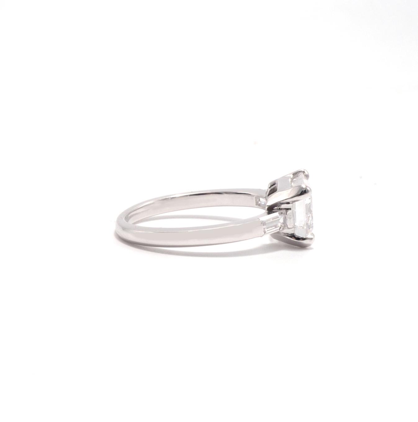emerald cut diamond engagement ring