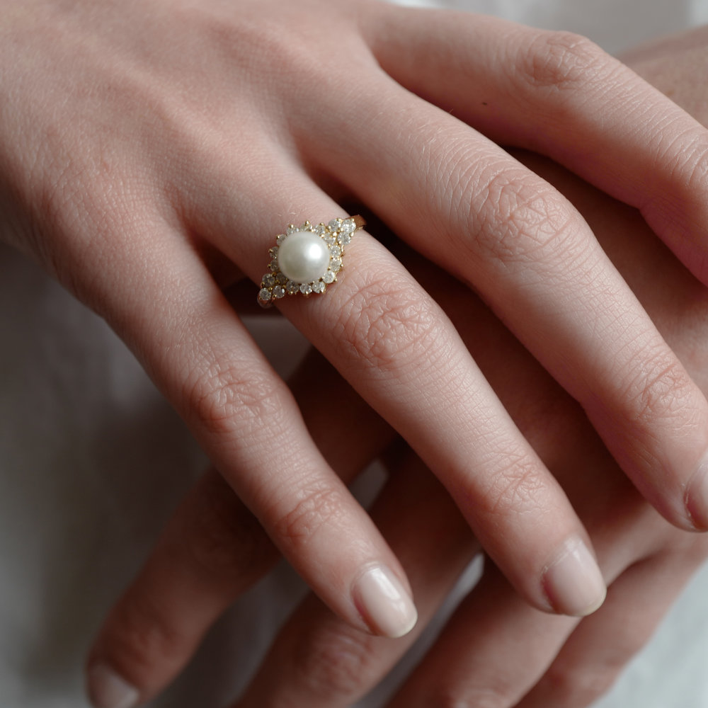 GIVERNY PEARL RING — Ashley Zhang Jewelry