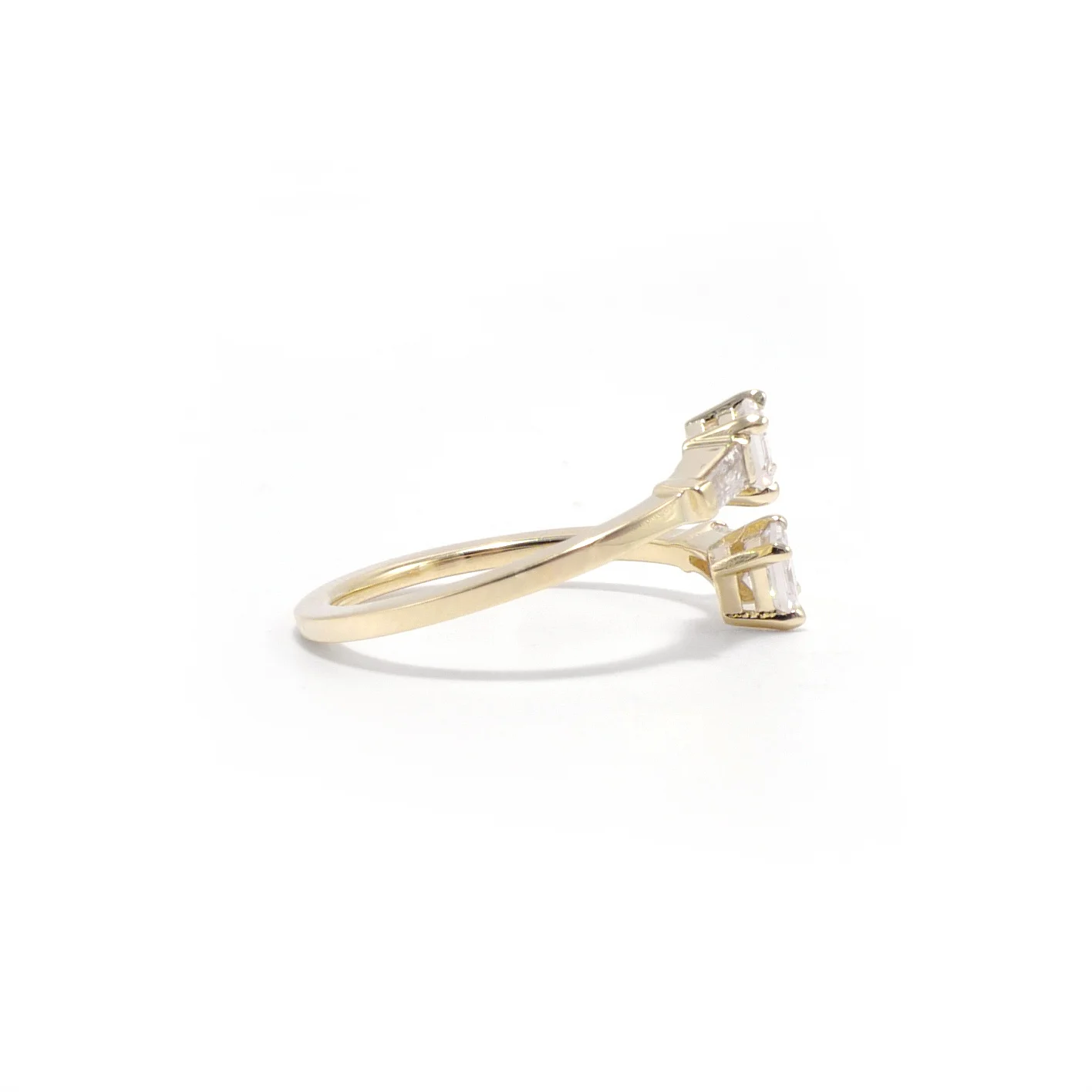 Toi et Moi Asscher Cut Diamond Engagement Ring
