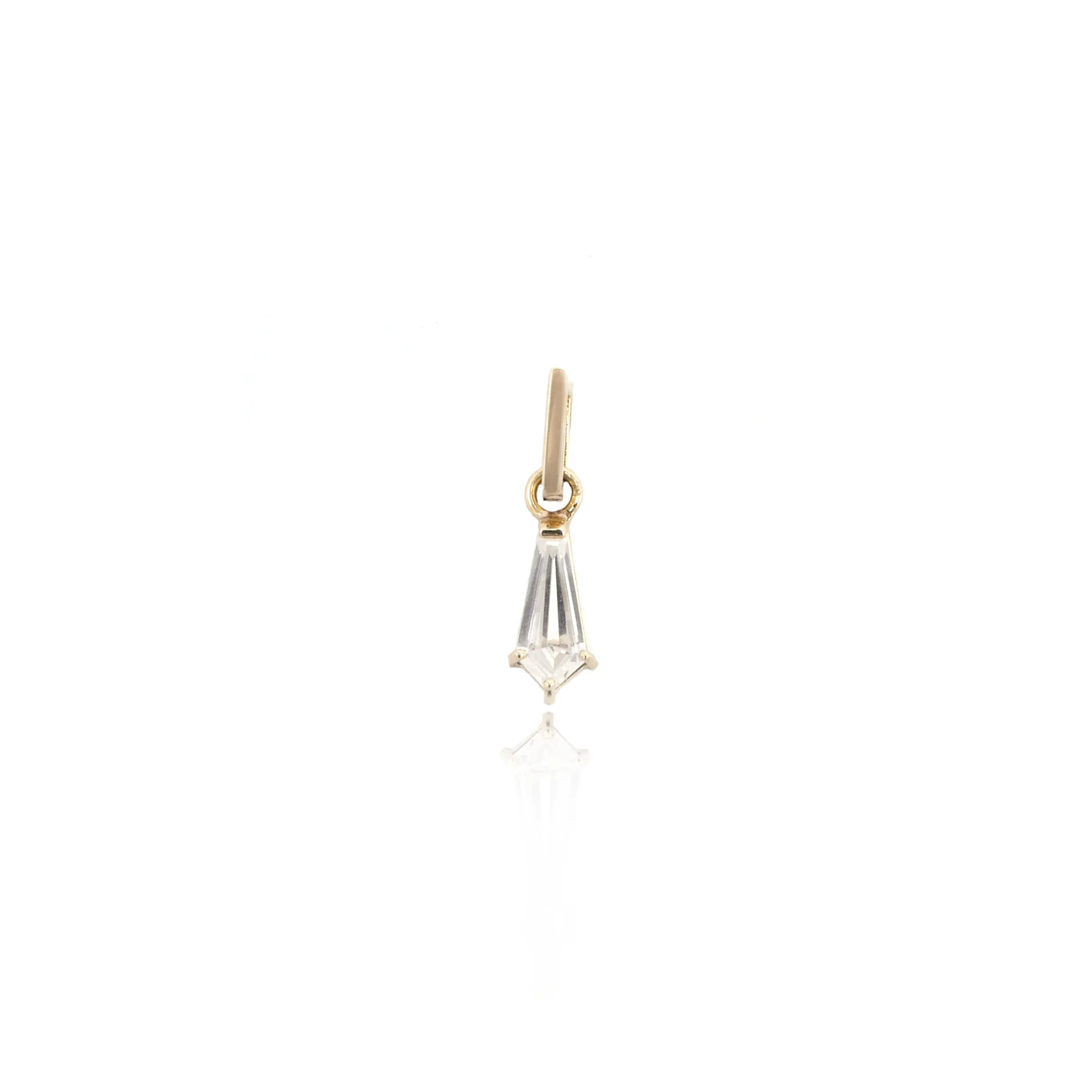shield cut diamond pendant