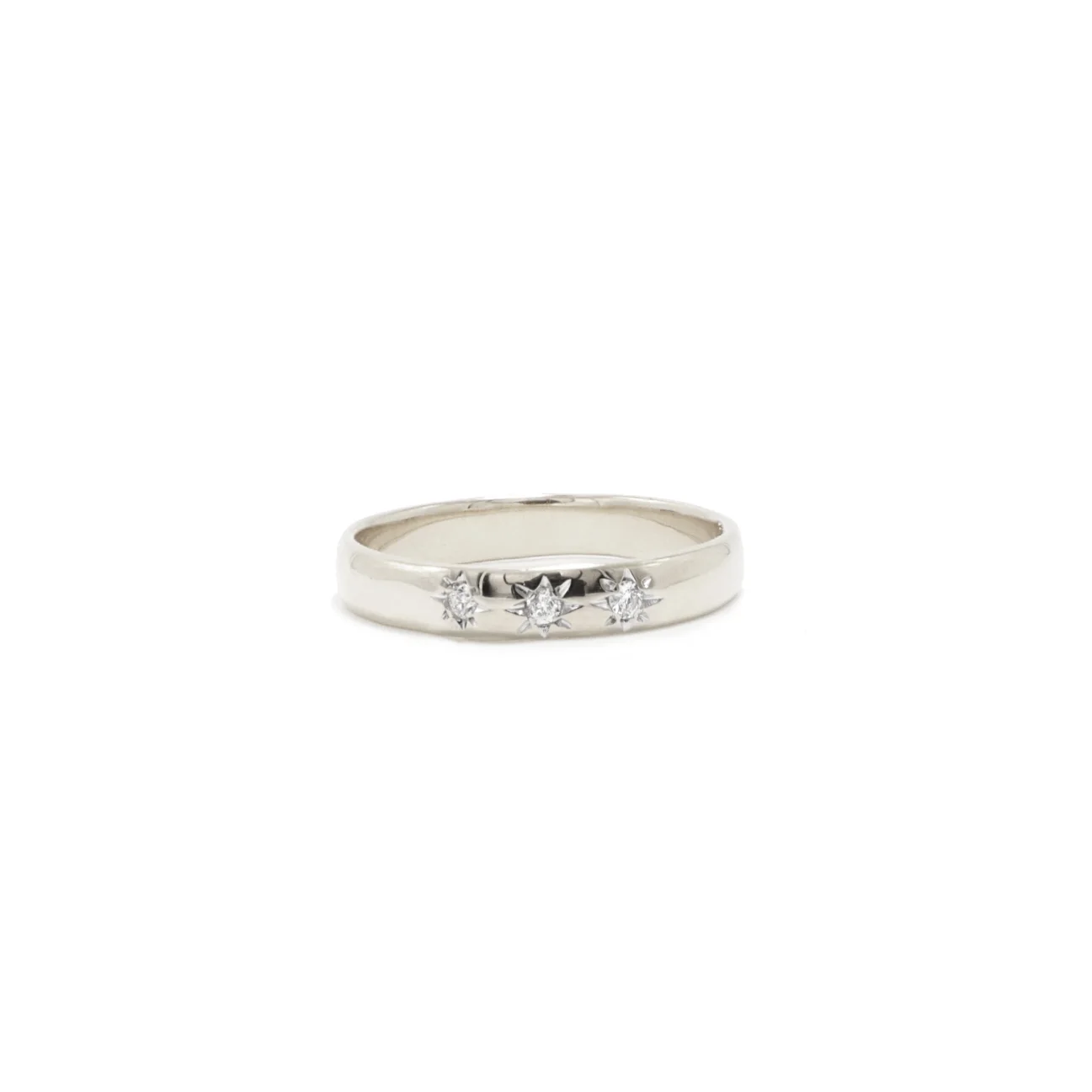 Petite Diamond Star Wedding Band