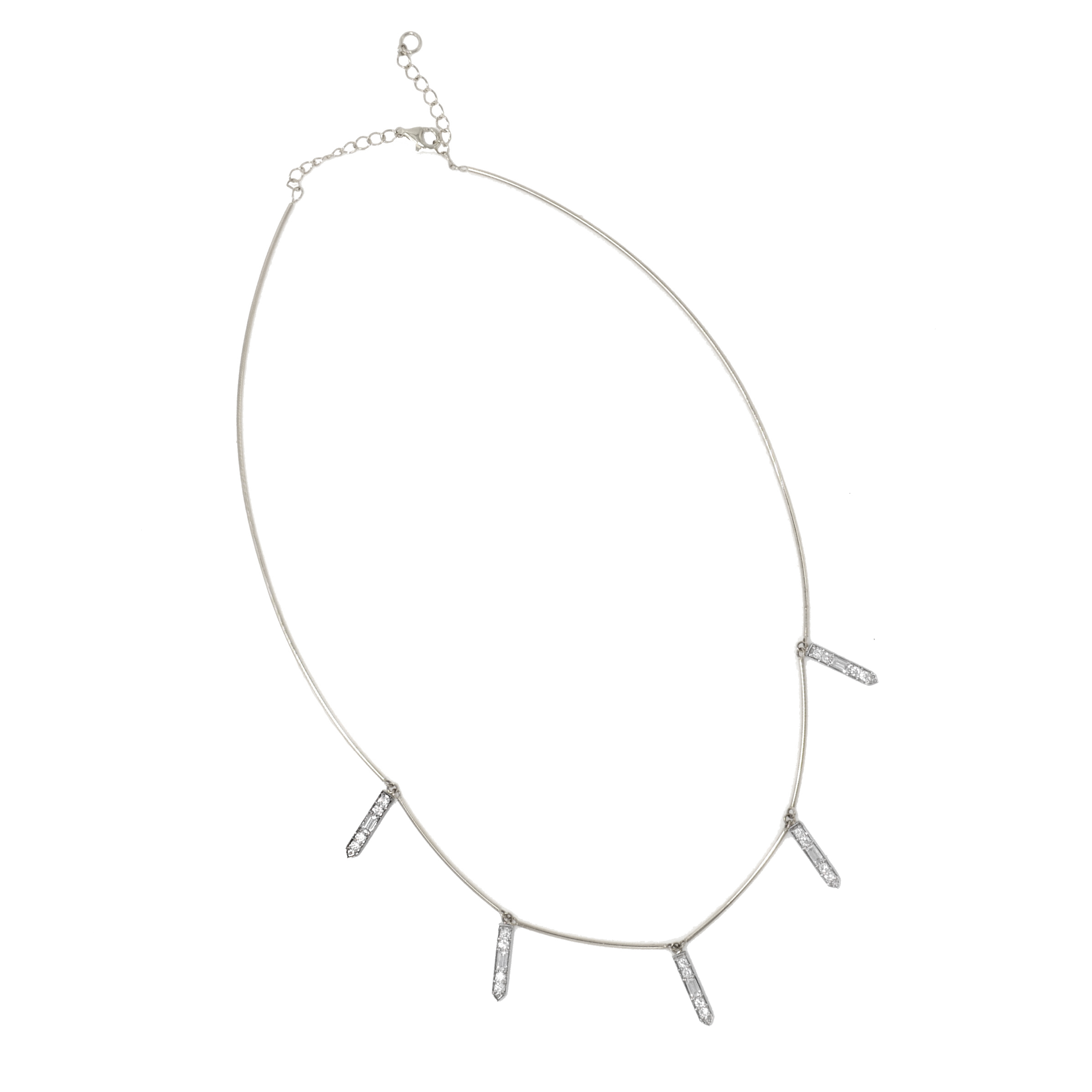 Art Deco Brilliant Cut Diamond Fringe Necklace
