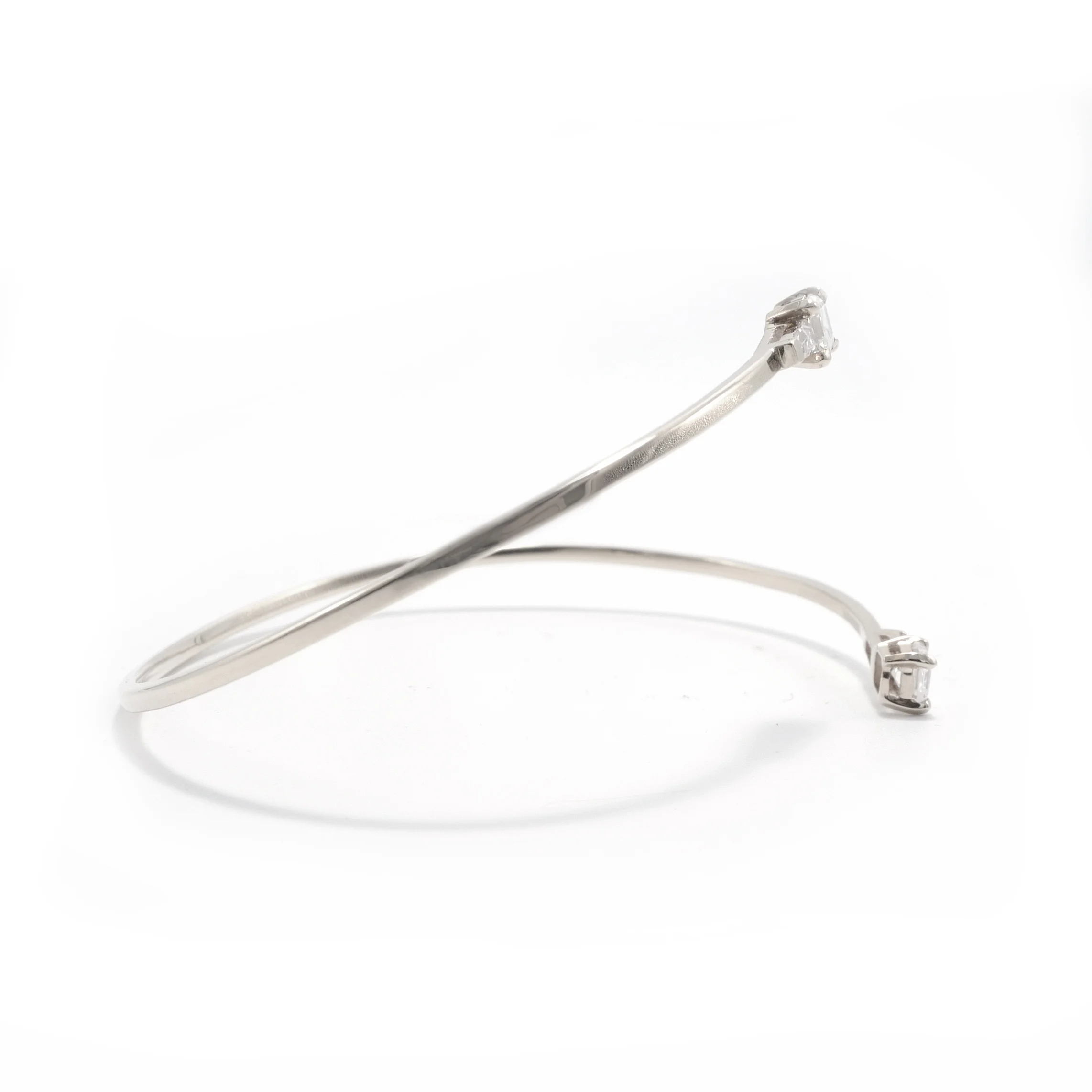 Asscher cut diamond cuff