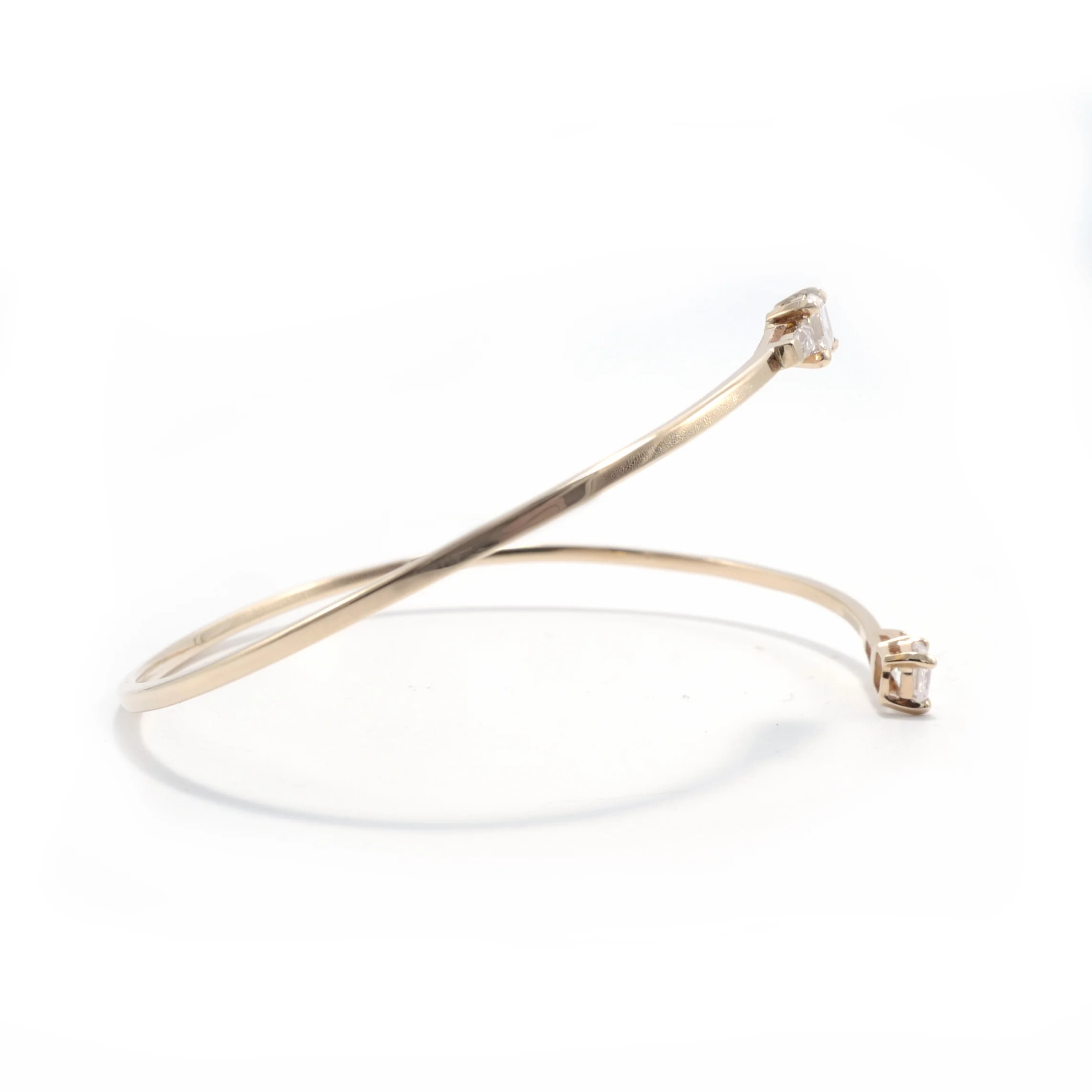 Asscher cut diamond cuff