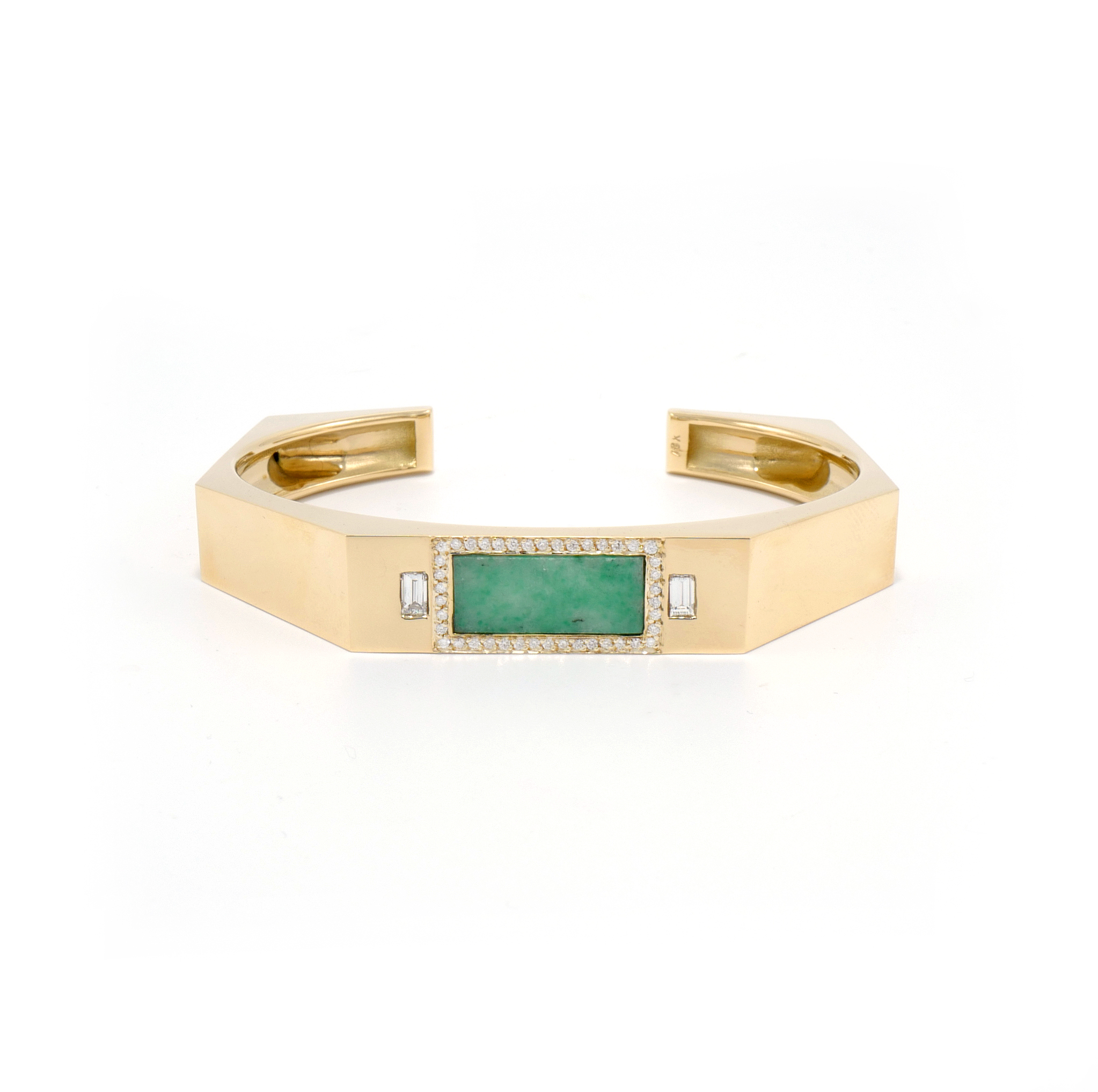 Jade and Diamond Bangle