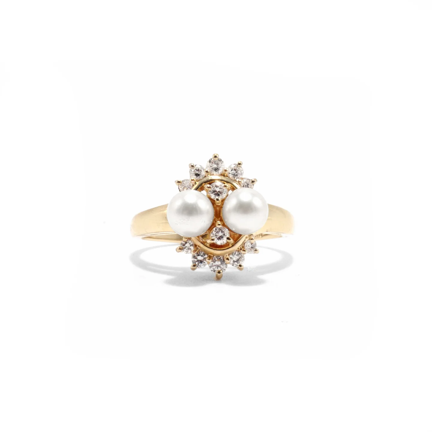 Vintage Pearl and Diamond Ring