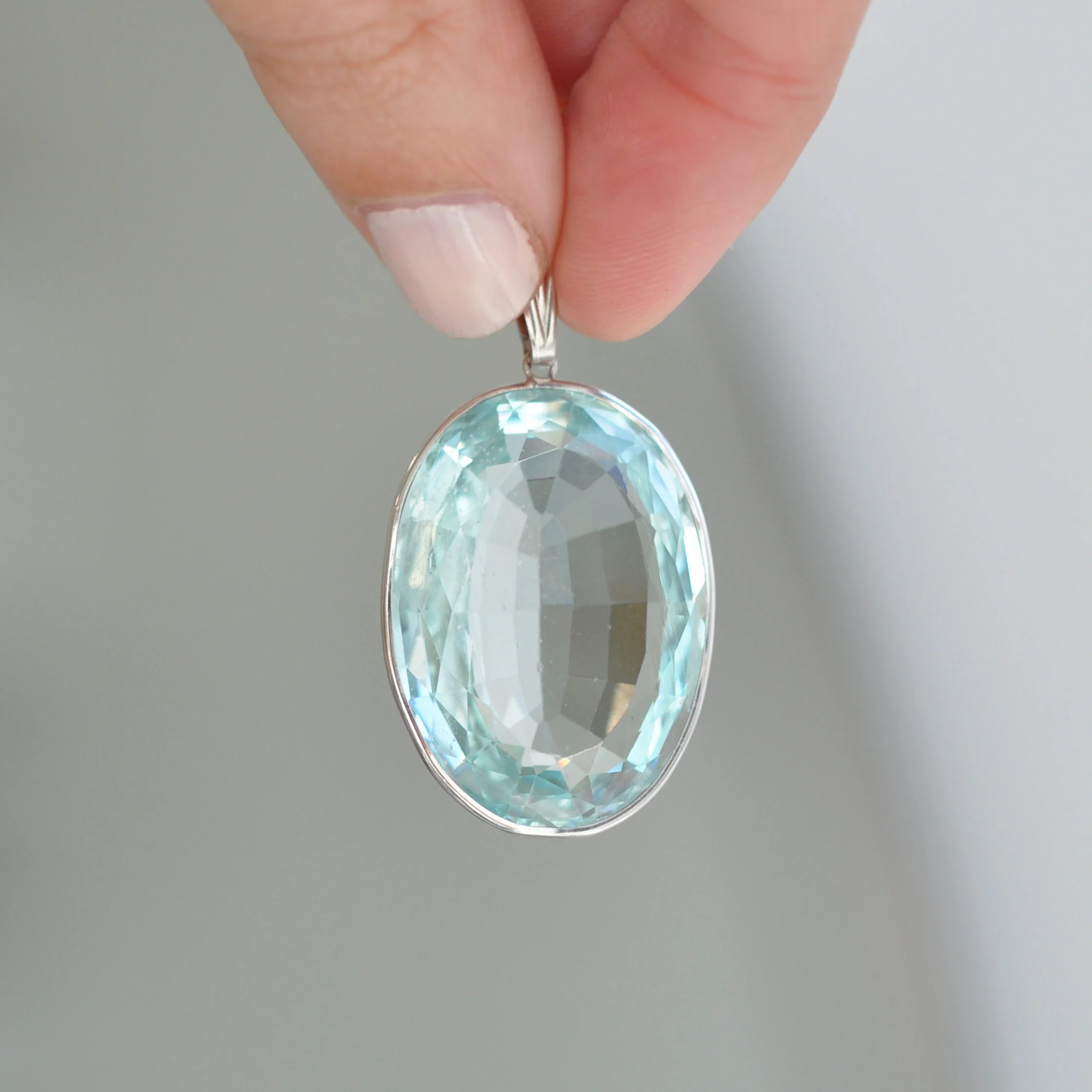 large aquamarine pendant