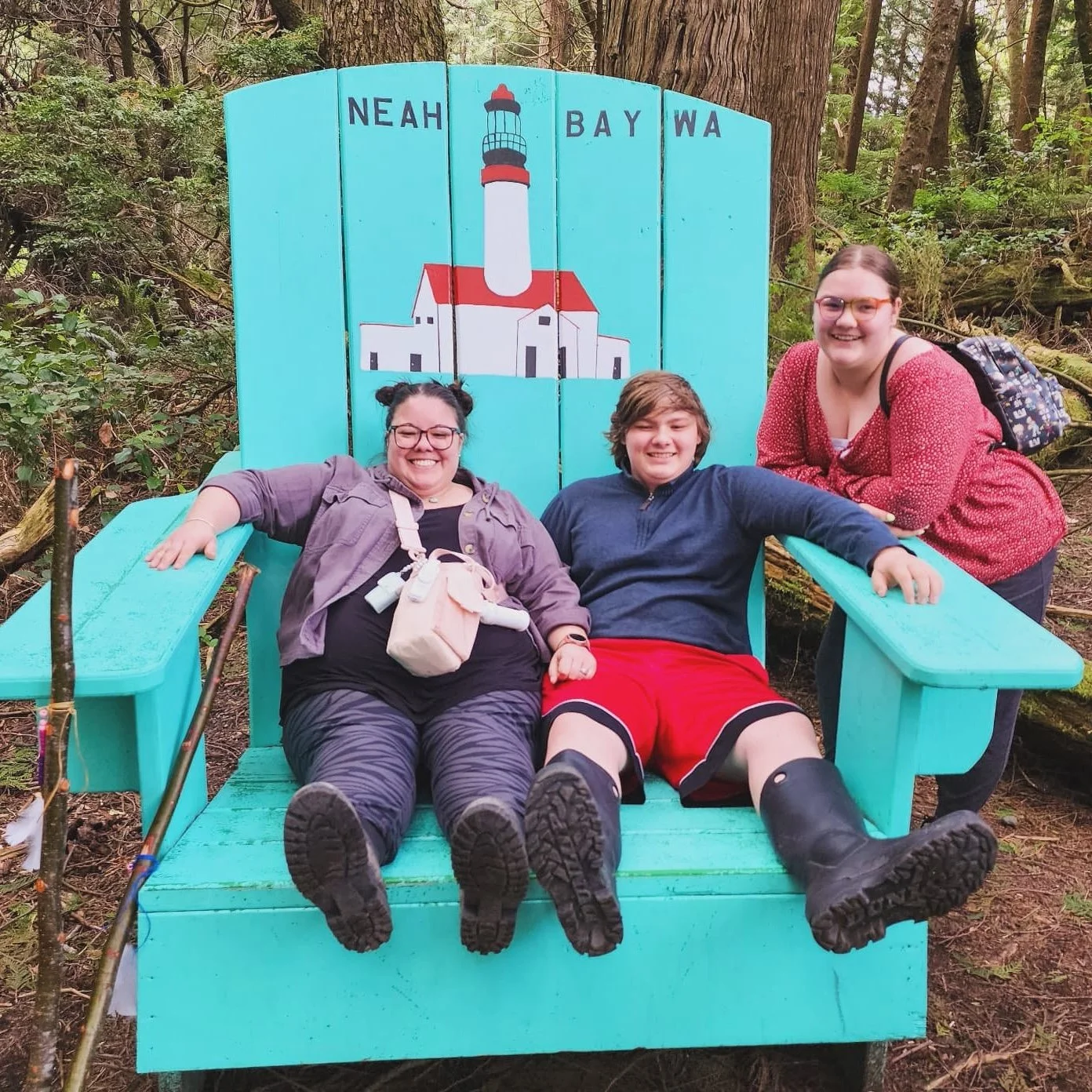 Tabbi, Office Manager at Port Orchard Animal Clinic, enjoying a family trip to Neah Bay, Washington.