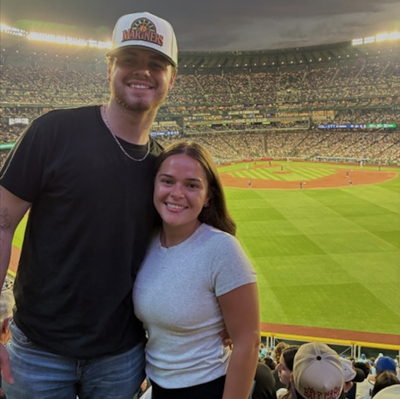 Chloe, veterinary assistant at Port Orchard Animal Clinic, attending a baseball game.