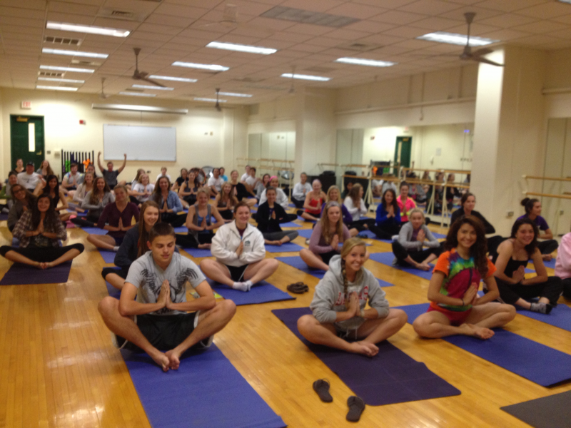 Kick-off Yoga Sesh at Glenbard West High School, Glen Ellyn, IL
