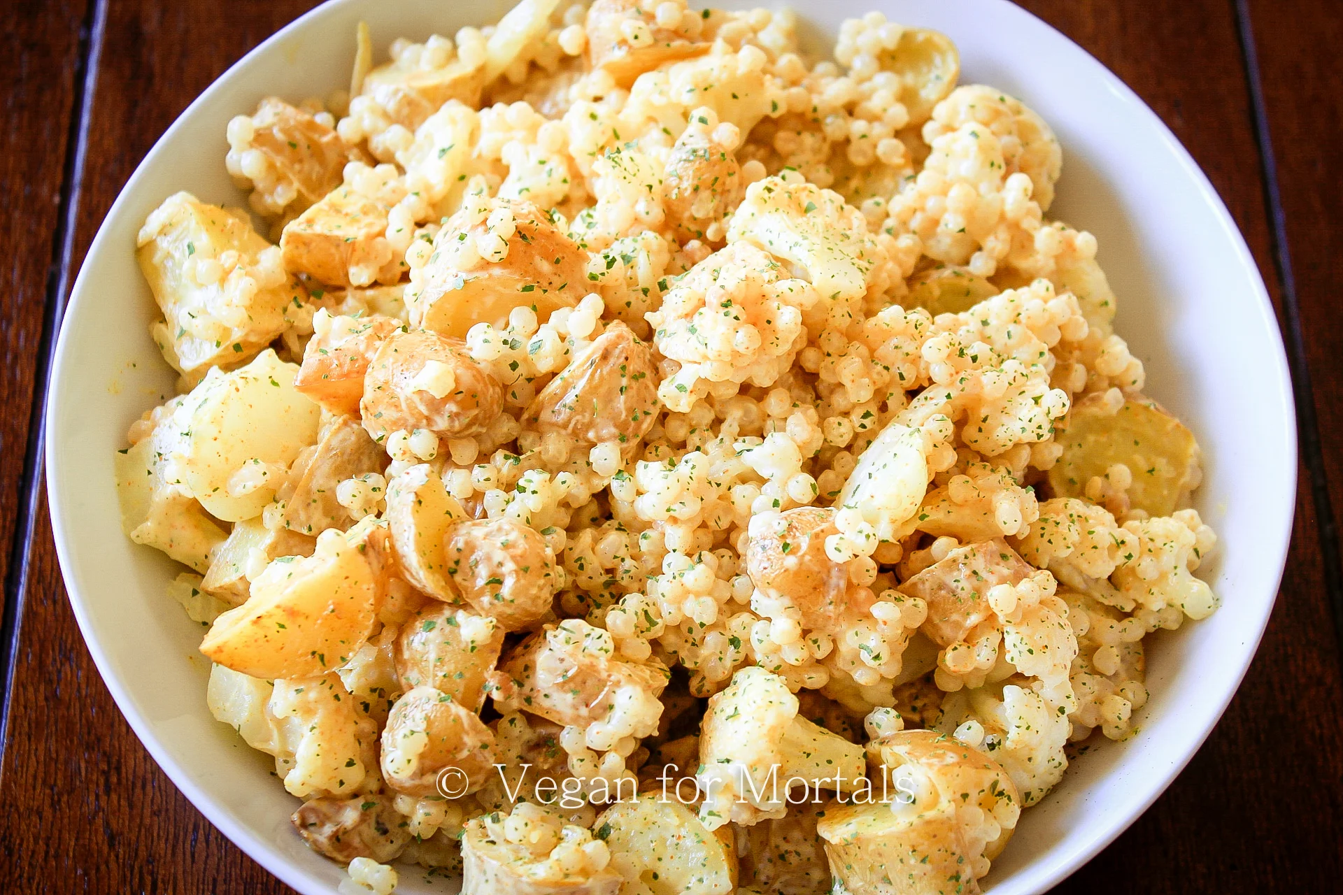 Curried Cauliflower, Potato, & Couscous Salad