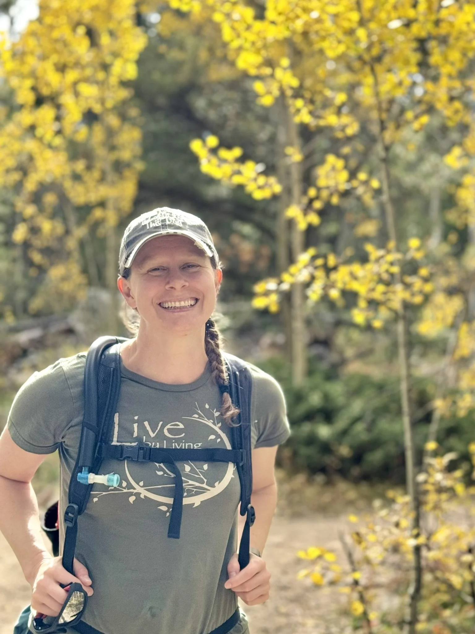 Becky hiking in Golden Gate State Park