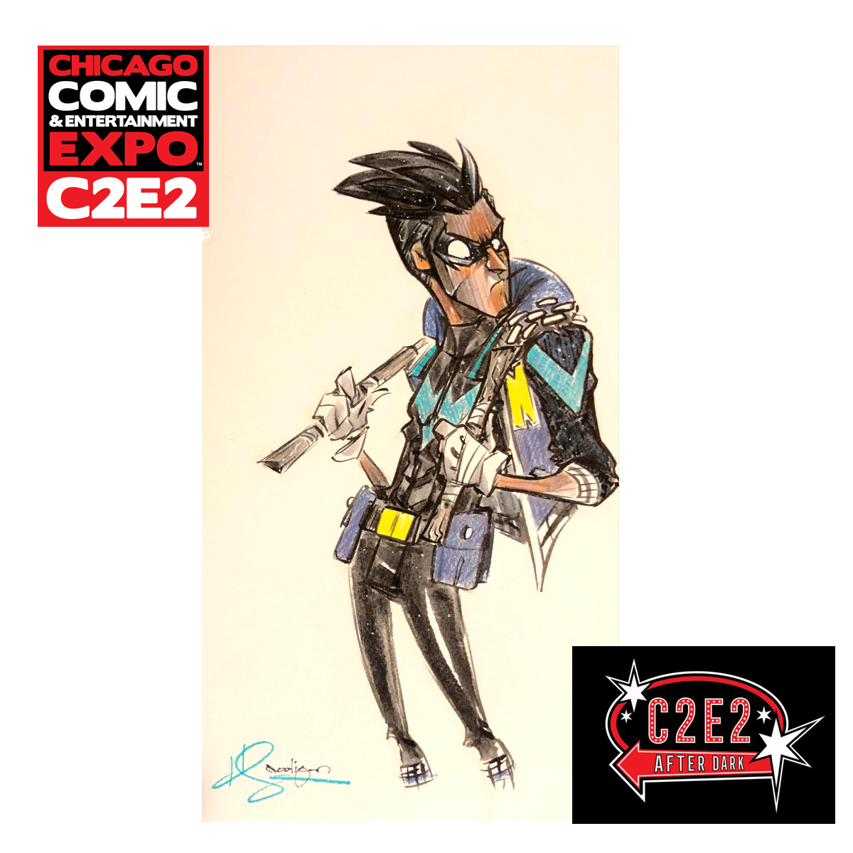 c2e2 after hours / art auction original : grayson