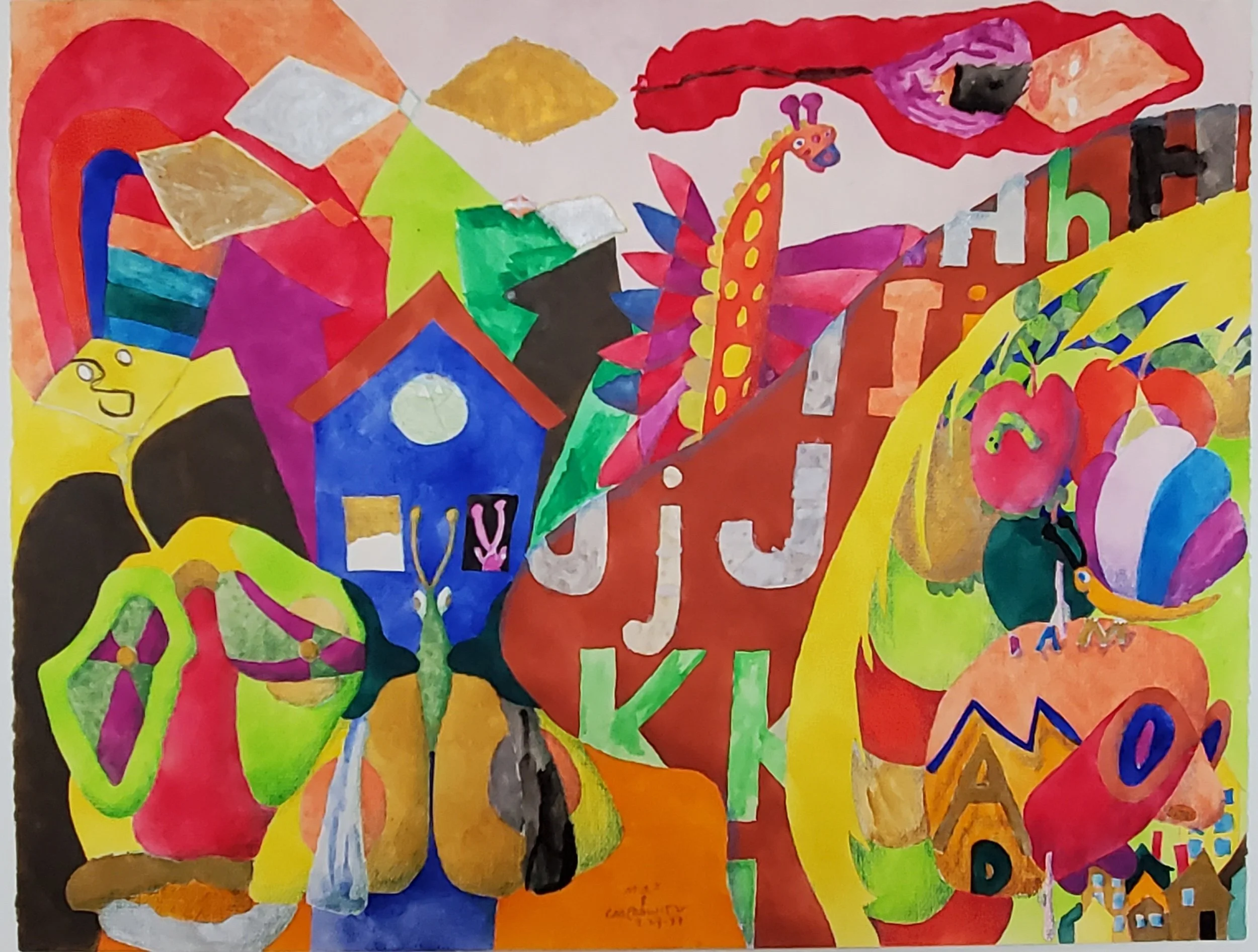 BUGS 1997 26" X 20" Acrylic on paper