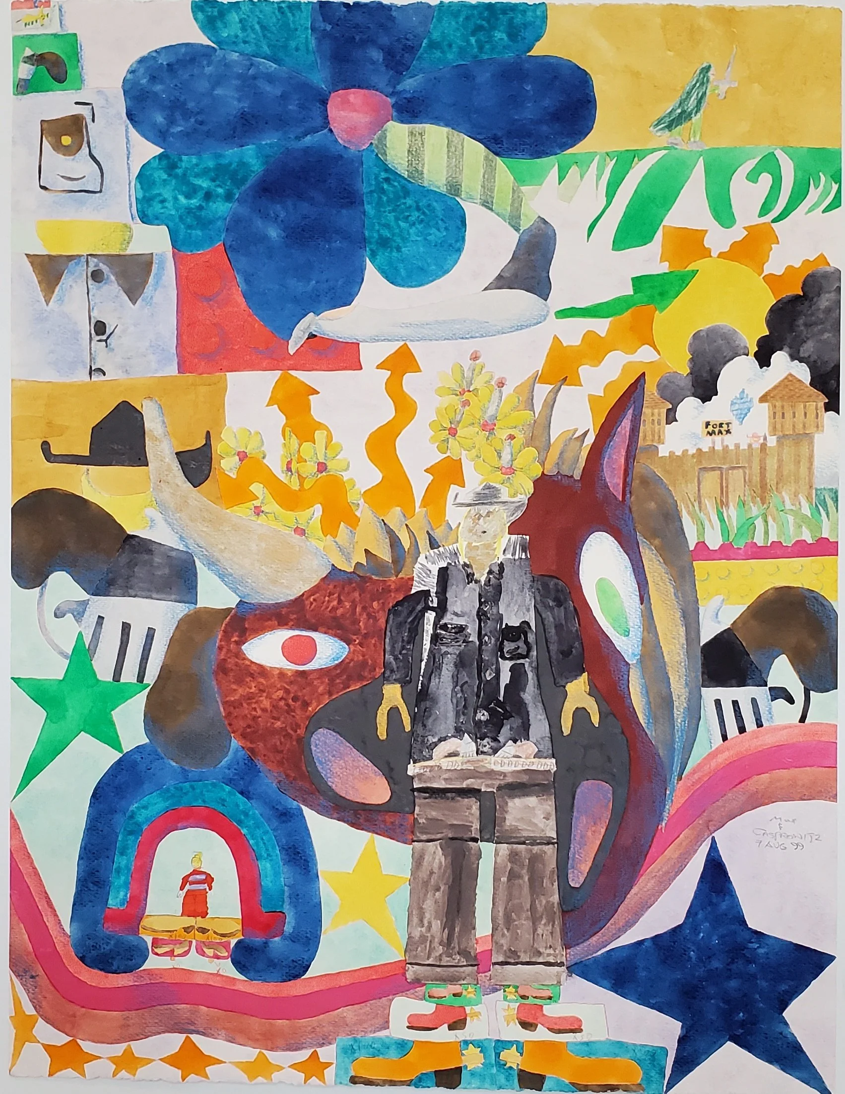 LEGO WORLD 1999 20" X 26" Acrylic on paper
