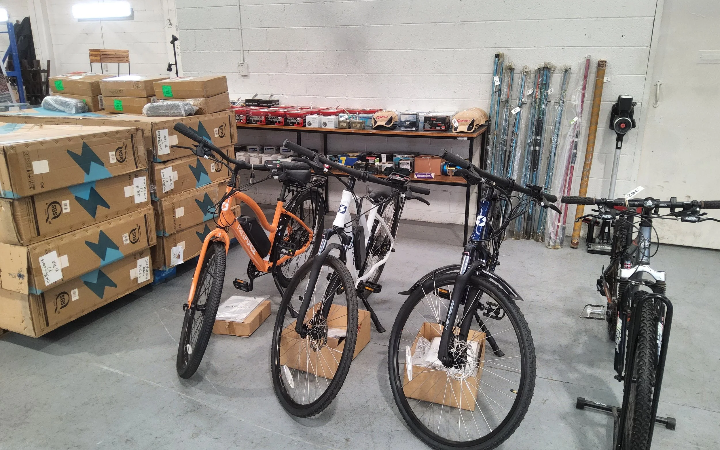 New Fishing Rods, Reels, E-Bikes, Whiteware &amp; Home Accessories