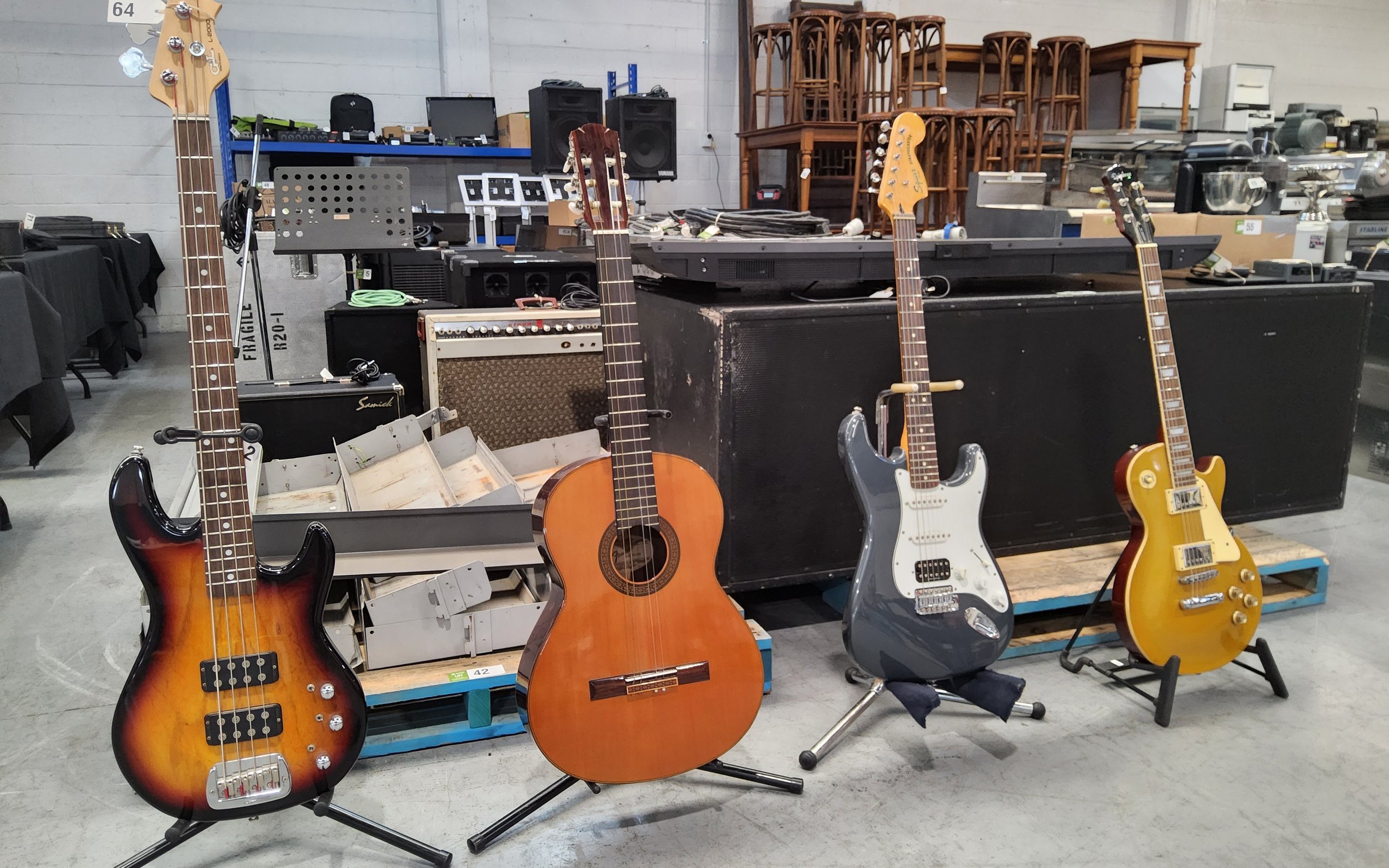 Collectible Guitars, PA &amp; Music Equipment, Computers, Heavy Duty Projectors &amp; Components Auction