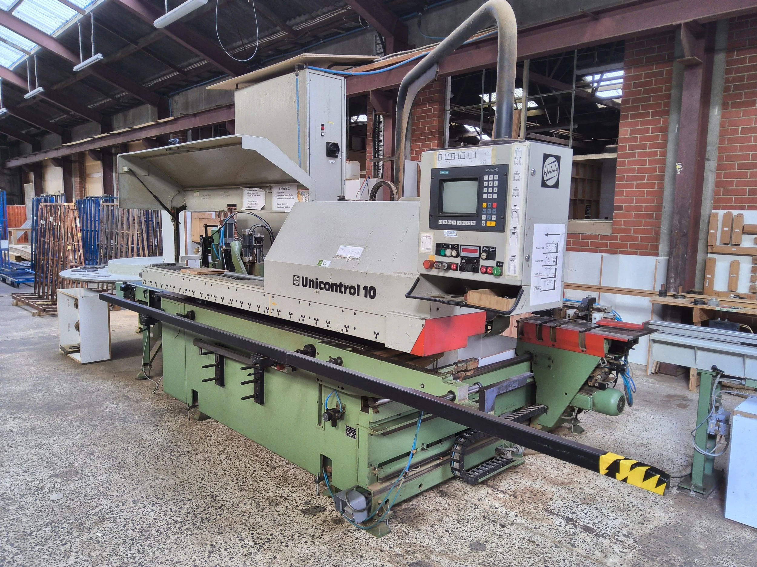 Weinig Unicontrol 10 Window Machine with Assorted Profiles, Cutters &amp; Accessories. No Reserve (Located in Dunedin)
