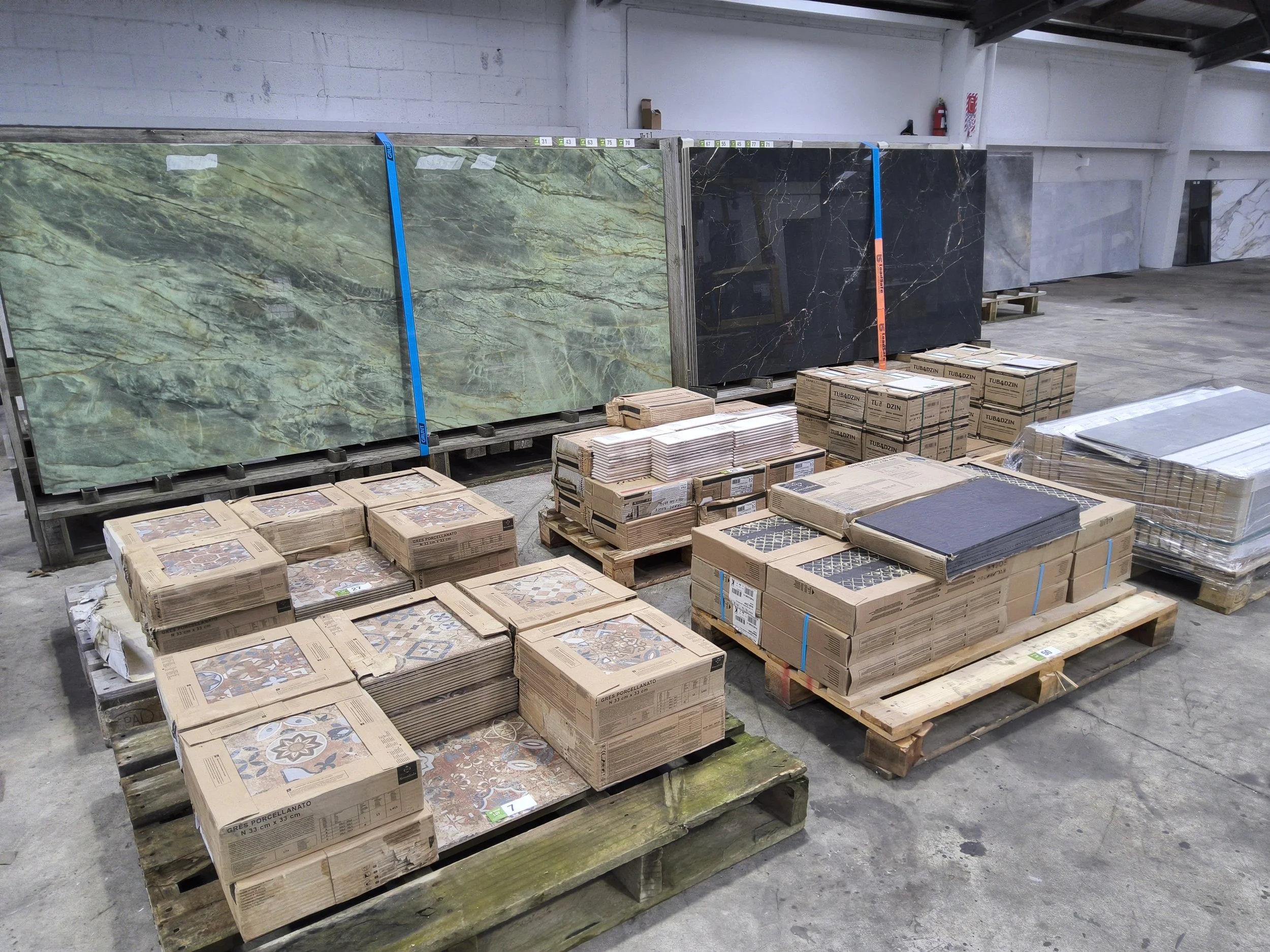 New European Large-Format, Wall &amp; Floor Designer Tiles Clearance