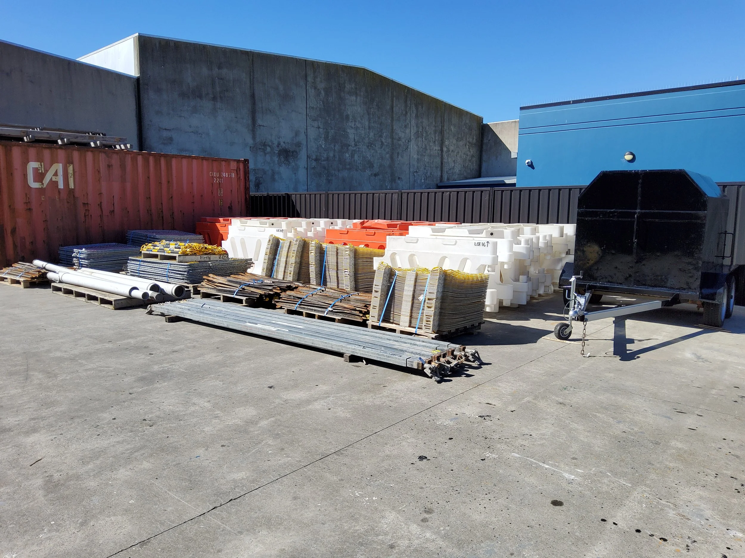 2.5t Nissan Forklift, Karcher New Ride on Floor Sweeper, Site Safety Equipment &amp; More