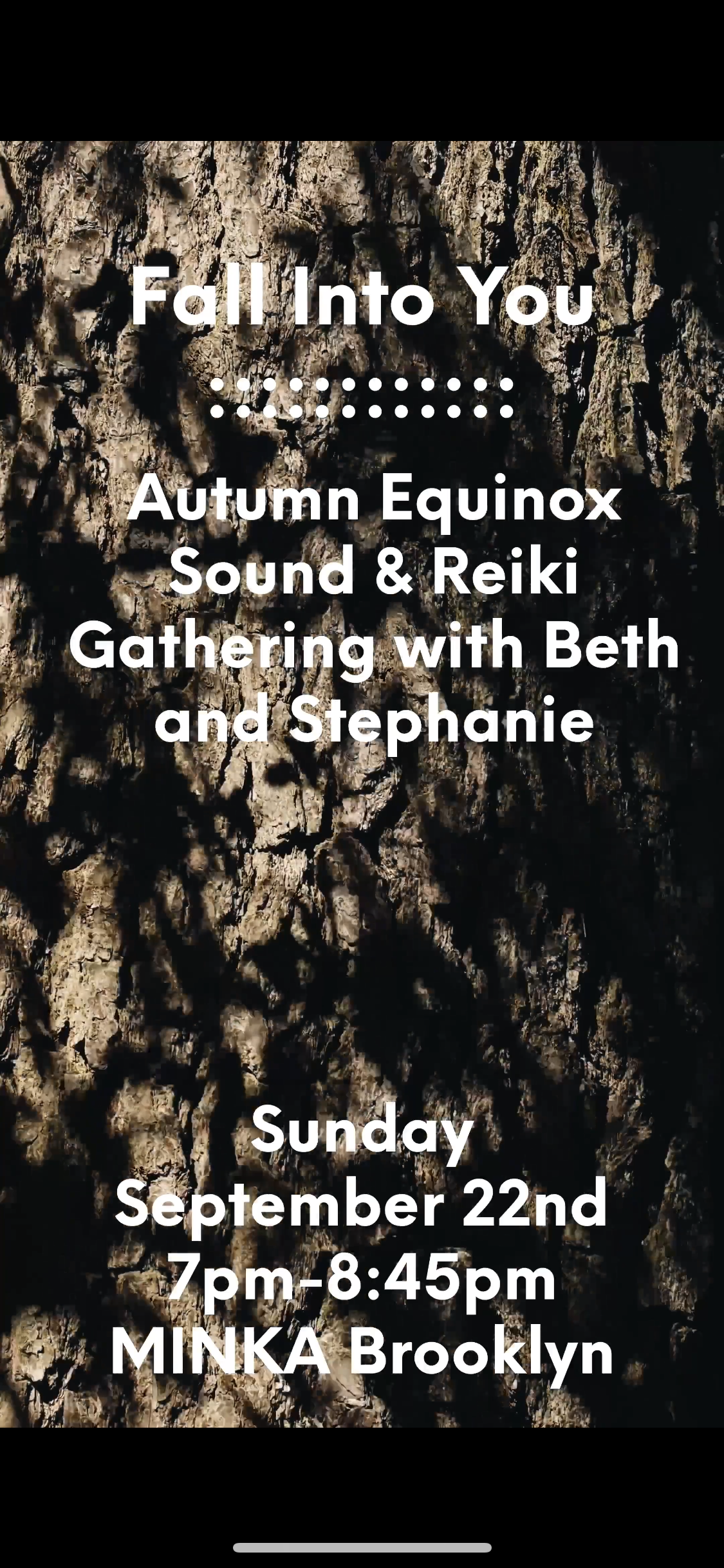 Fall Into You~ Autumn Equinox Sound and Reiki Gathering with Beth Ricciardone &amp; Stephanie Moreno