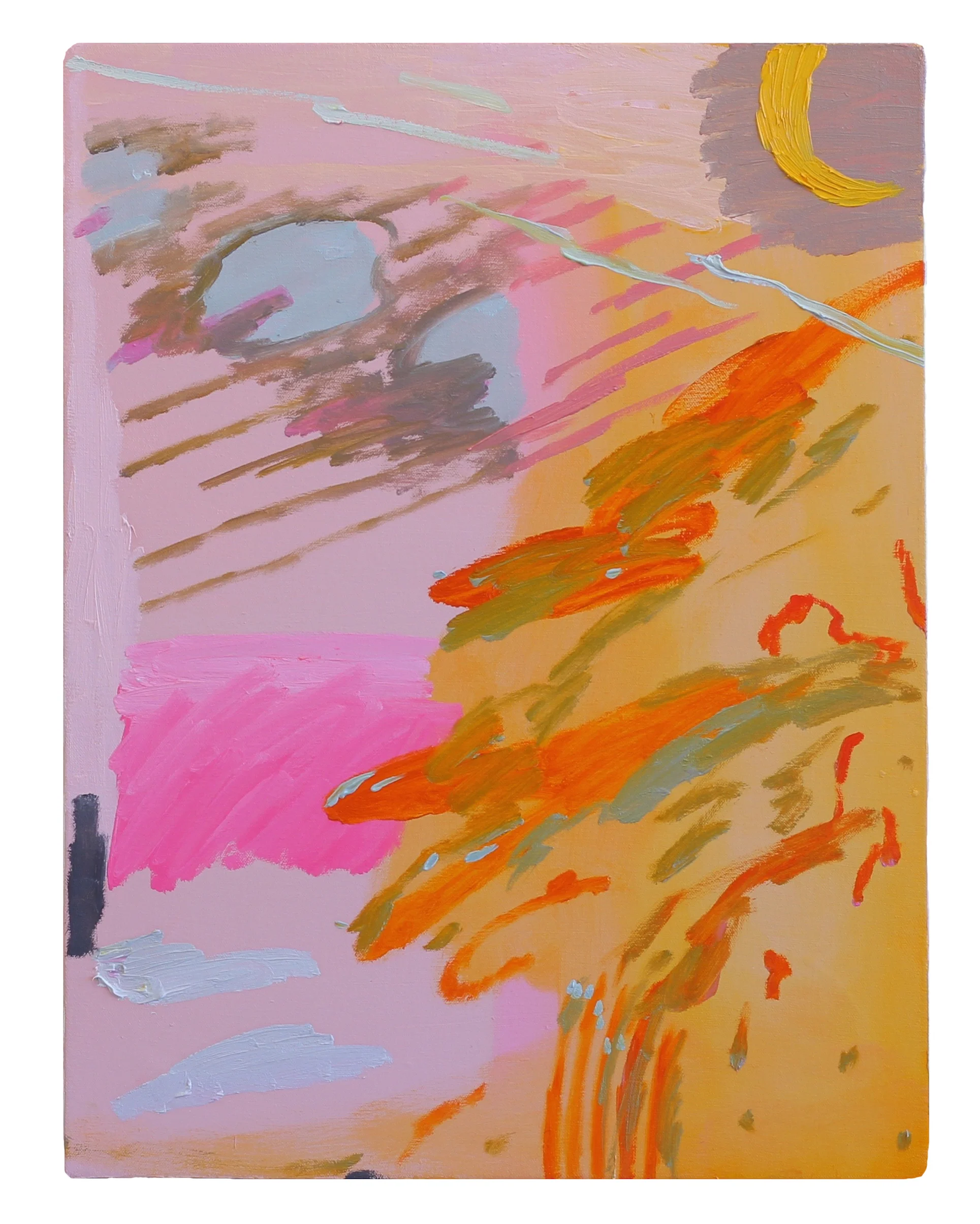 subway heat dream , Flashe and oil on canvas, 16" x 24", 2016