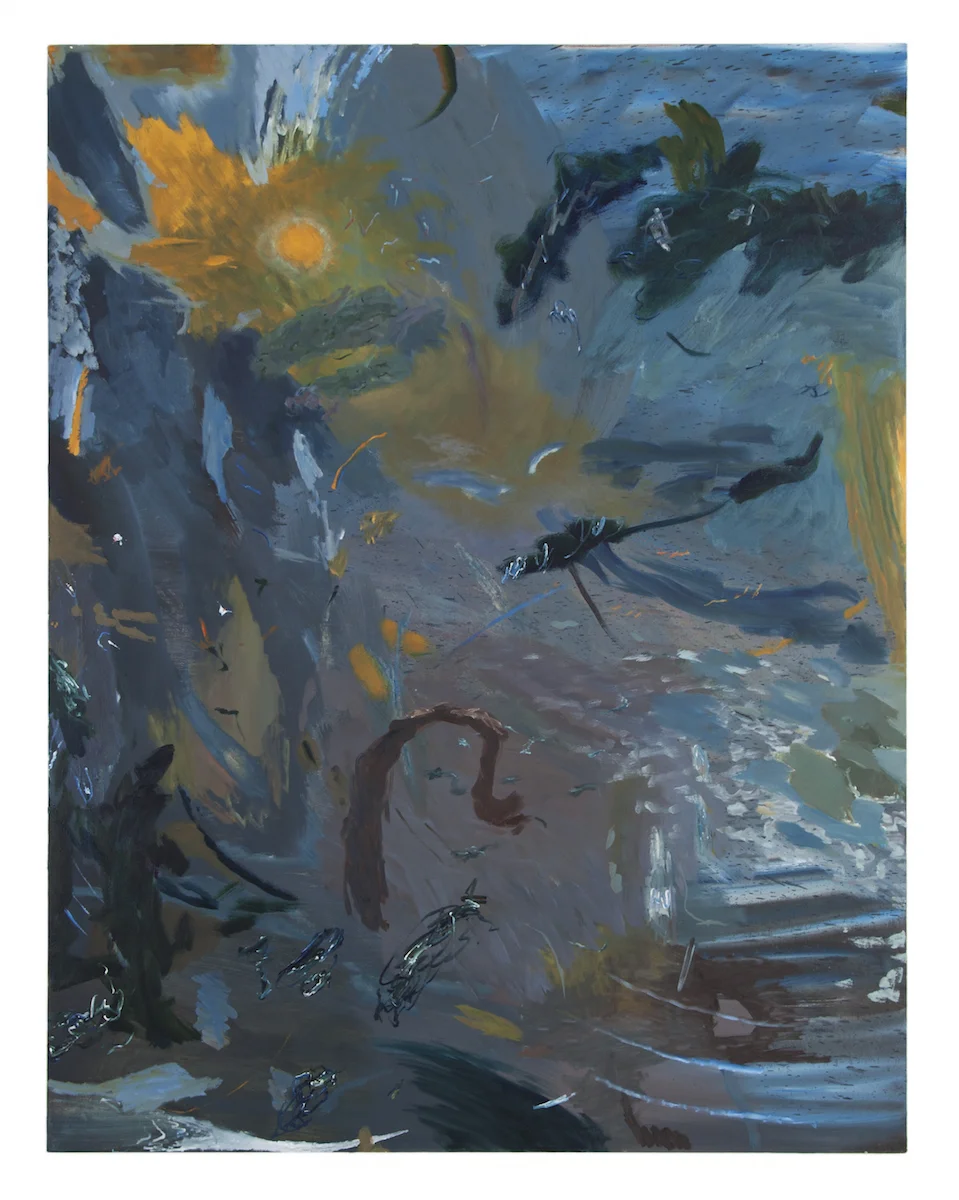 info , oil and acrylic on canvas, 60" x 70", 2015
