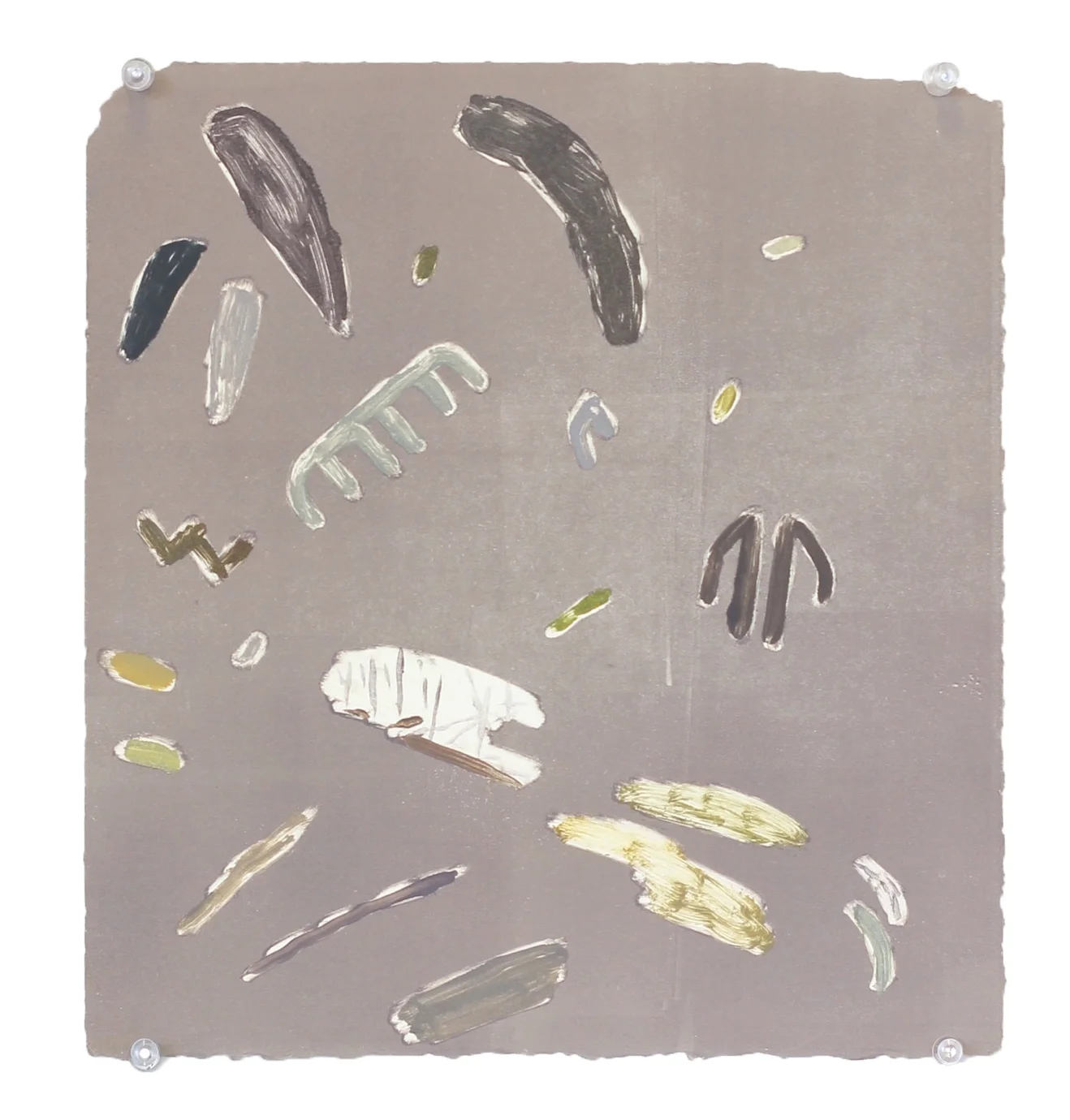 soft fossils , monoprint, 12” x 14”, 2014